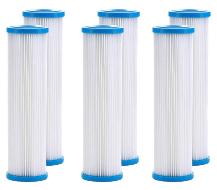 2.5" OD Polyester Washable & Reusable Pleated Sediment Filter - LiquaGen Water