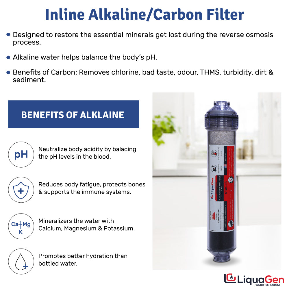 pH Alkaline Mineral + Post Polisher Water Filter - LiquaGen Water