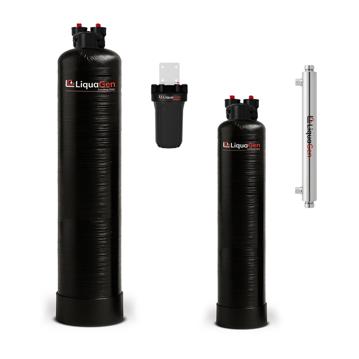 Salt-Free Water Conditioner & Descaler with Copper Zinc + Pleated Sediment Interceptor + UV Light