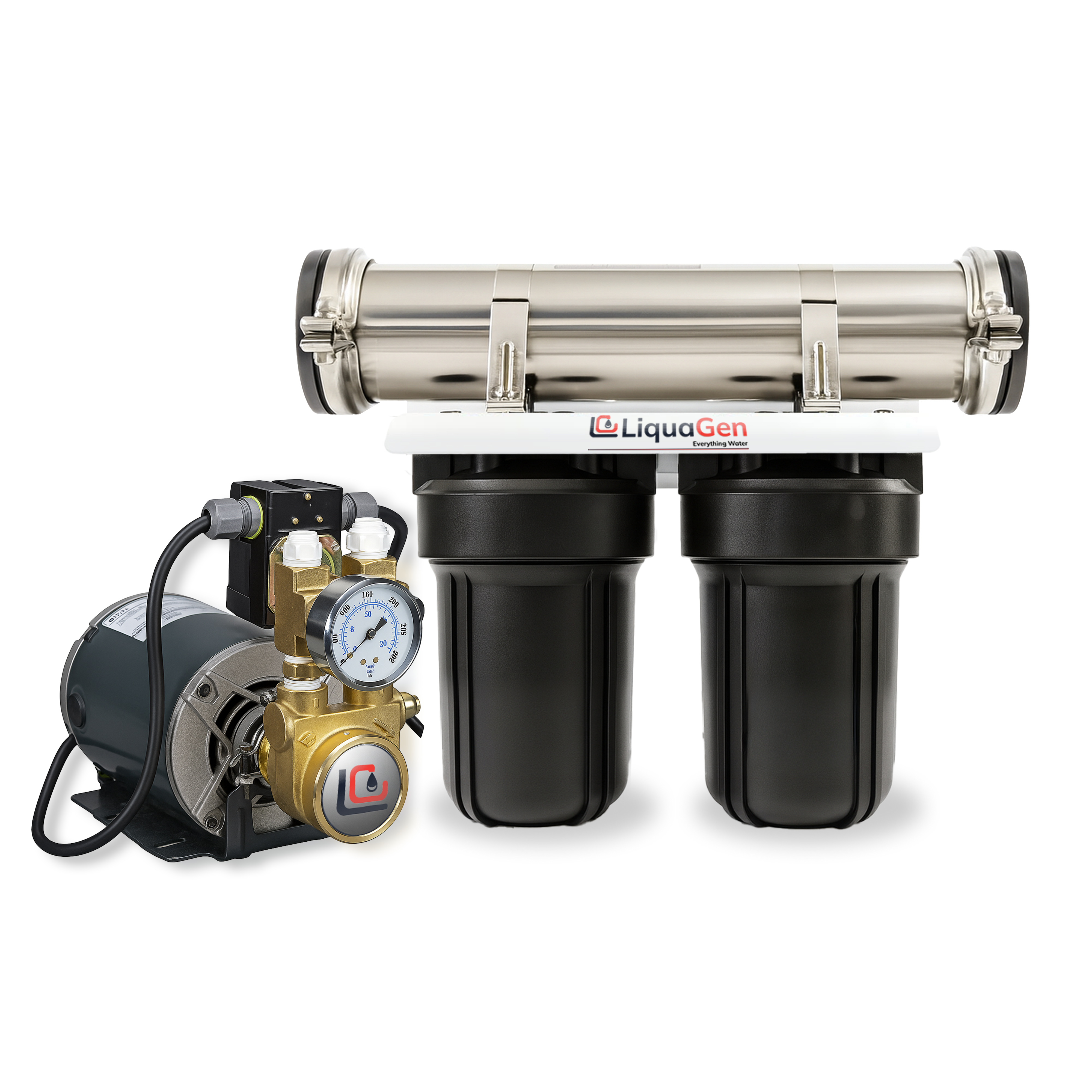 Commercial Hydroponics System 1000 GPD  4.5"x10" | 3 Stage Filtration - LiquaGen Water