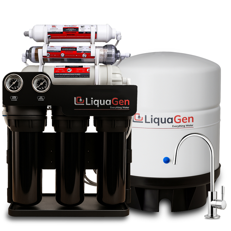 Light Commercial Grade Reverse Osmosis Water Filtration System 200 GPD | 6 Stage RO + Booster Pump