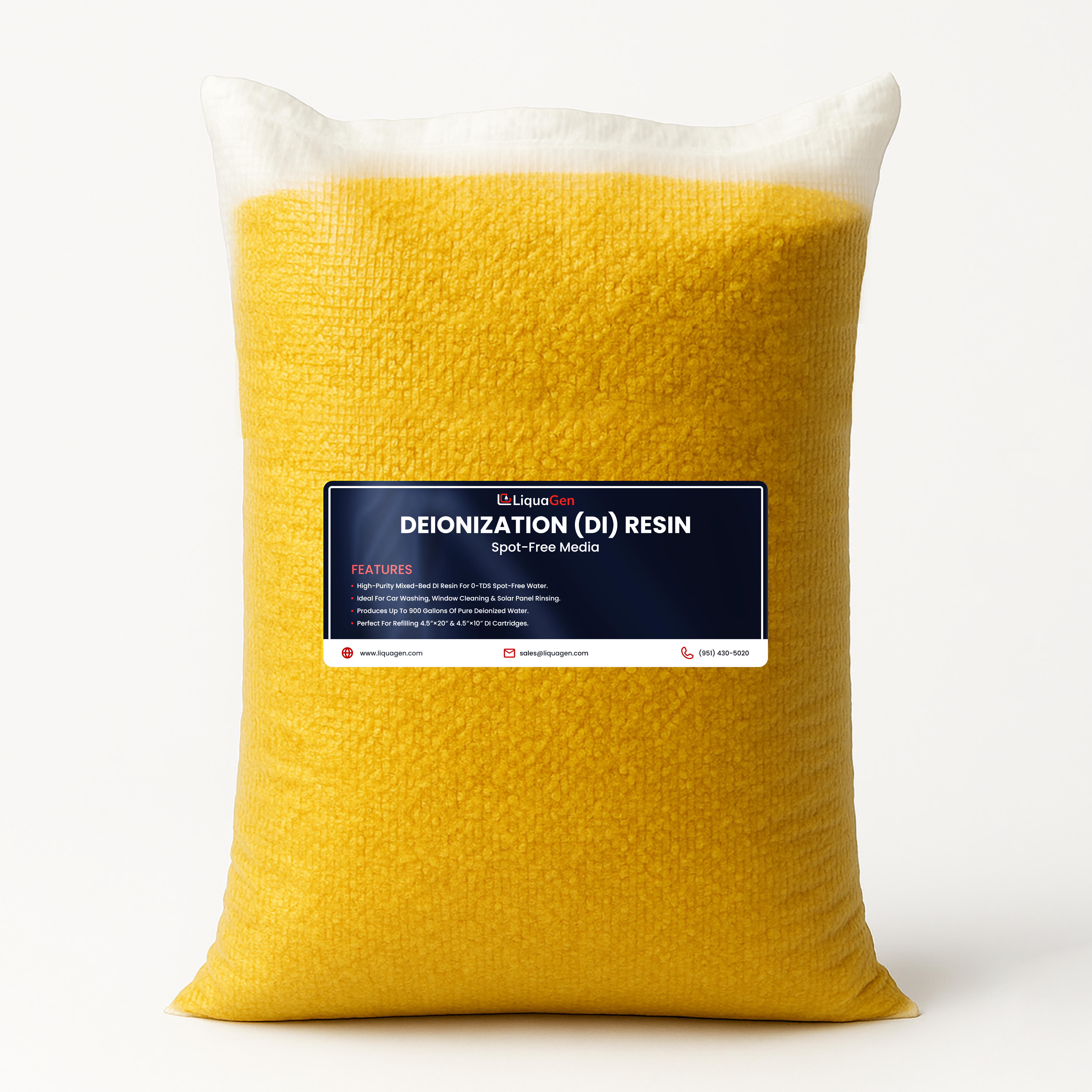 1 Cu Ft Spot-Free Washing DI Resin – Deionizing Replacement Media for Car & Solar Cleaning