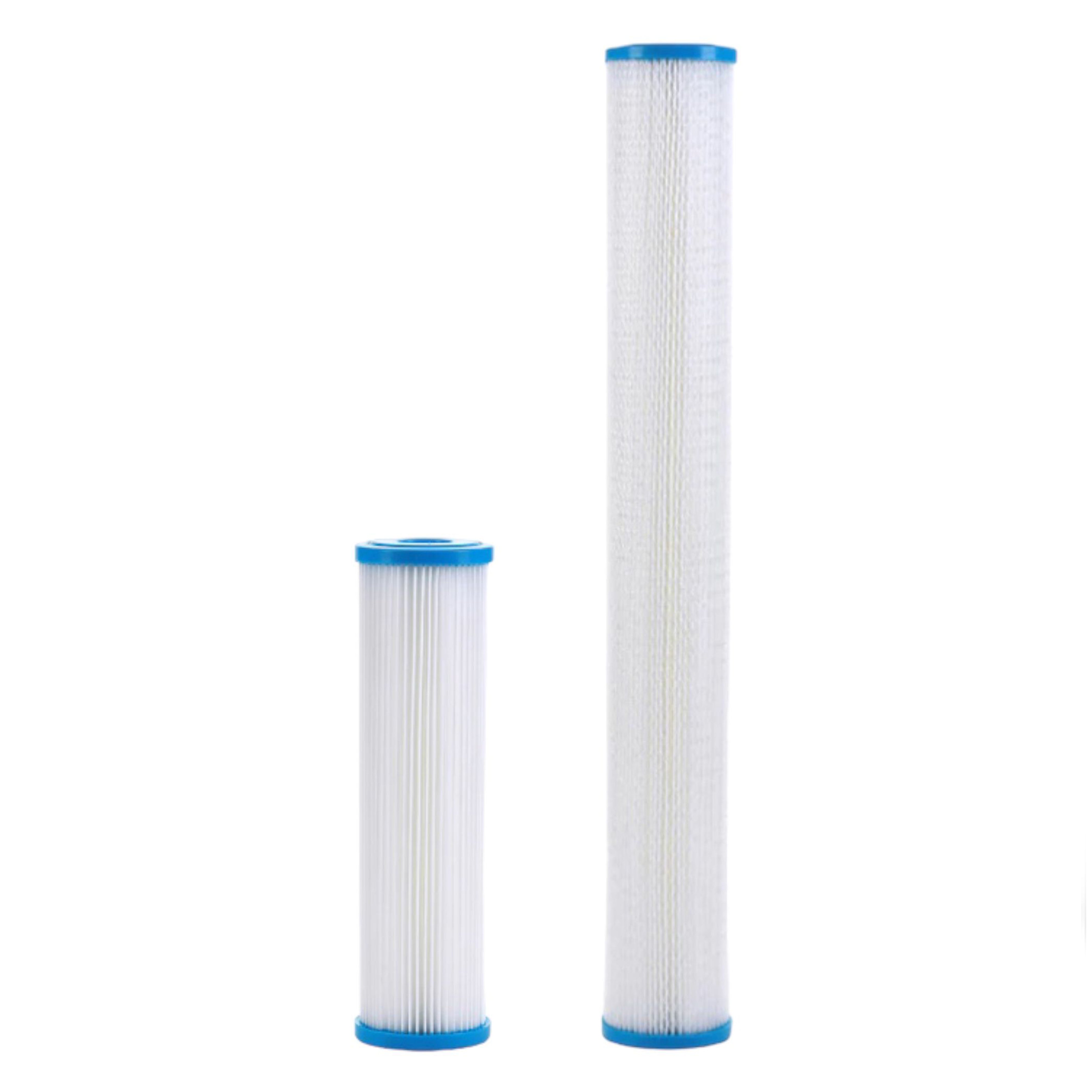 2.5" OD Polyester Washable & Reusable Pleated Sediment Filter