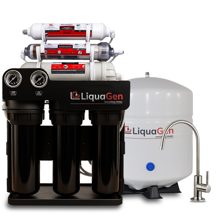 Light Commercial Grade Reverse Osmosis Water Filtration System 200 GPD | 6 Stage RO + Booster Pump