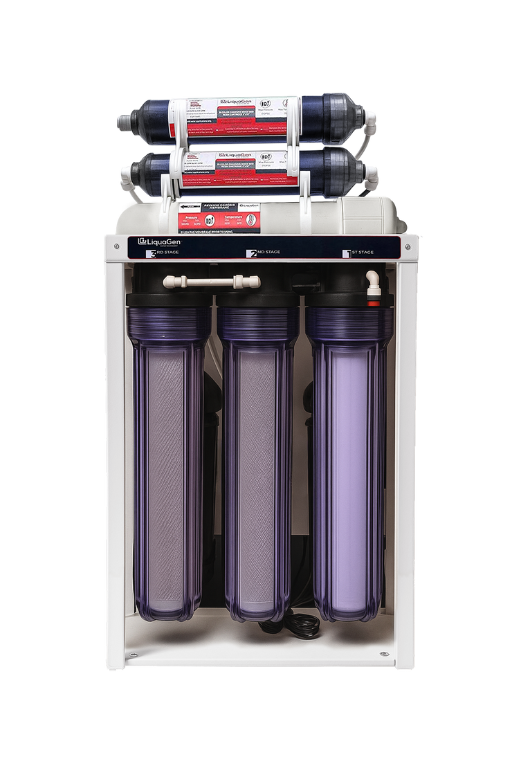 Commercial Grade Reverse Osmosis + Deionization (RO/DI) Water Filtration System - 200 GPD - 0 TDS Booster Pump