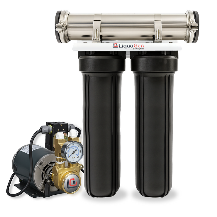 Commercial Hydroponics System 1000 GPD 4.5"x20" | 3 Stage Filtration