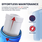 2.5" x 20" BIRM / KDF 85 Filter Cartridge (Iron, Manganese, Sulfur & Rotten Egg Smell Reduction) - LiquaGen Water