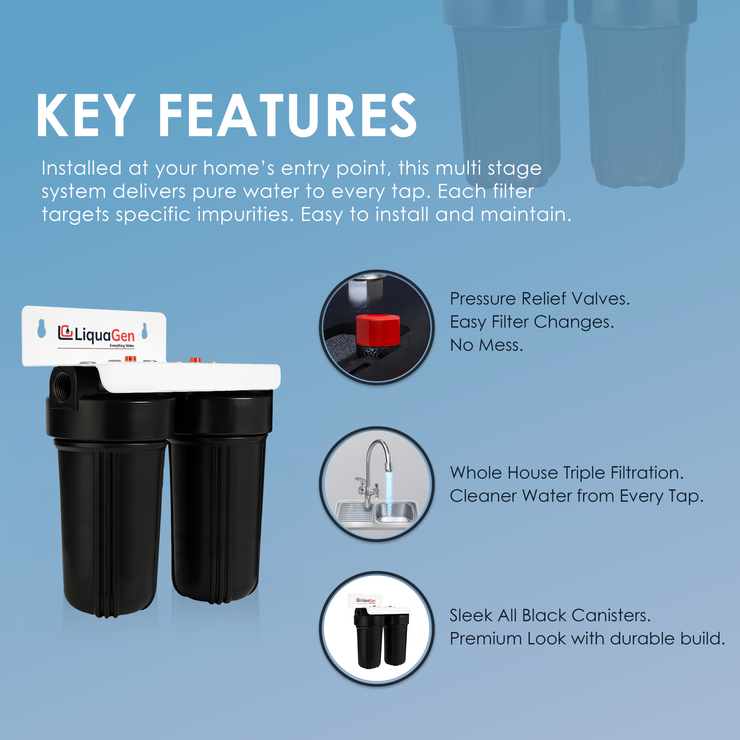 DUAL STAGE Whole House Filtration | Heavy Metal Removal