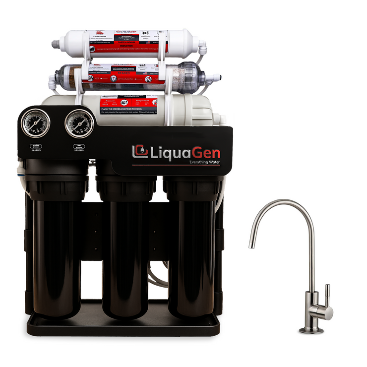 Light Commercial Grade Reverse Osmosis Water Filtration System 300 GPD | 6 Stage RO + Booster Pump