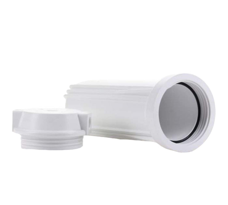 2.5" x 10" White Reverse Osmosis Flat Cap Housing - LiquaGen Water