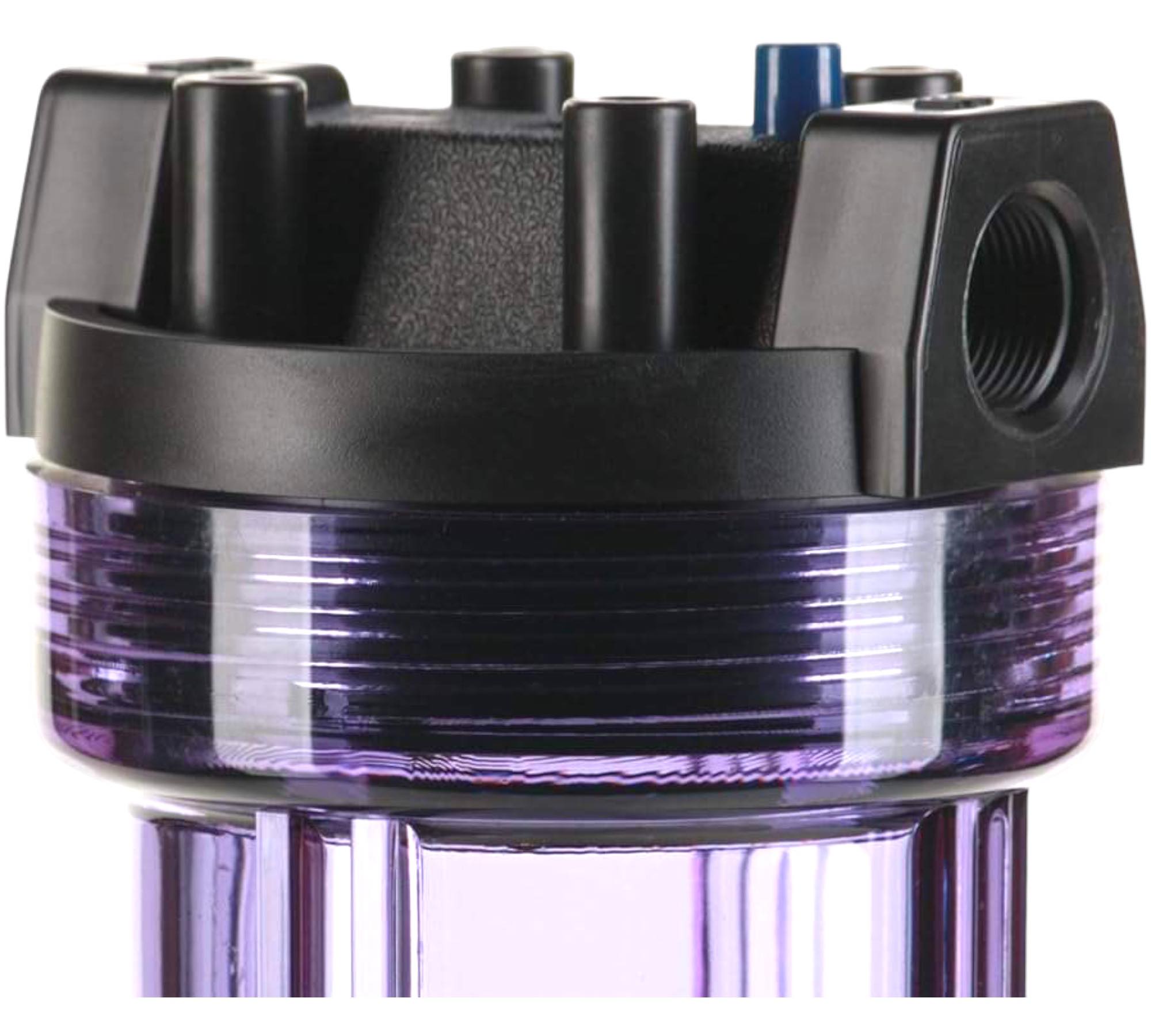 2.5 x 20" Clear Opaque Canister 3/4" Female NPT Ports - LiquaGen Water