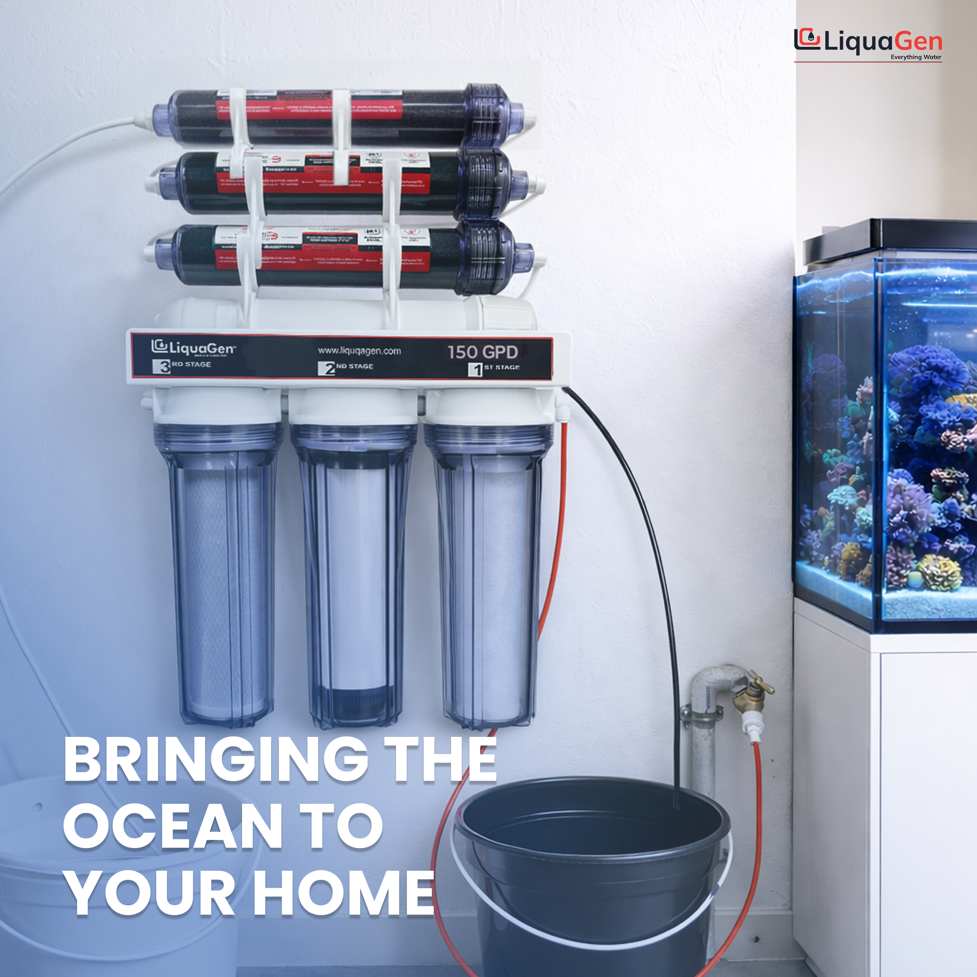 Maestro 7 Stage 150 GPD RO/DI Water Filter System - LiquaGen Water