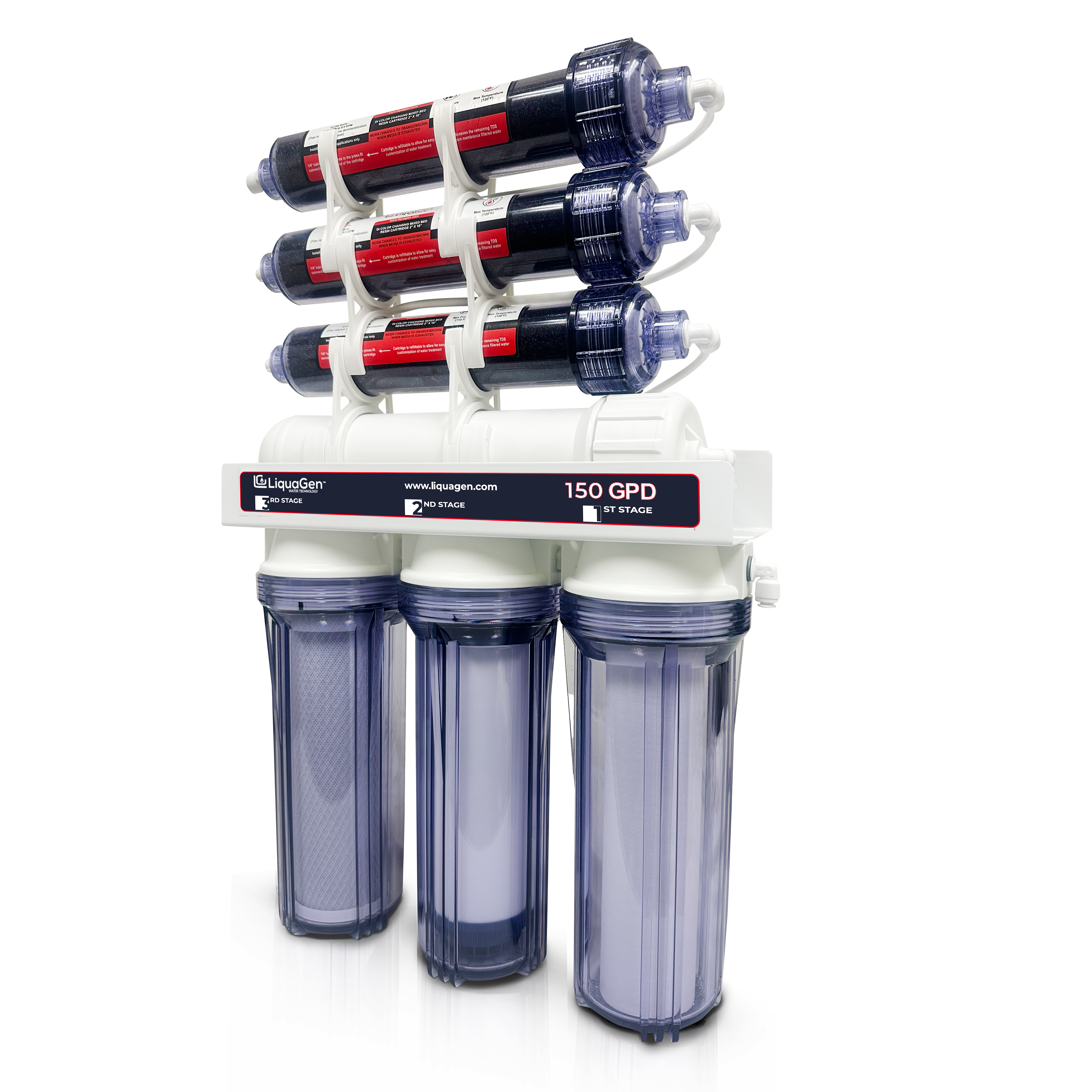 Maestro 7 Stage 150 GPD RO/DI Water Filter System - LiquaGen Water
