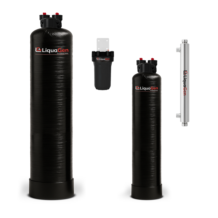 Salt-Free Water Conditioner & Descaler with Copper Zinc + Pleated Sediment Interceptor + UV Light