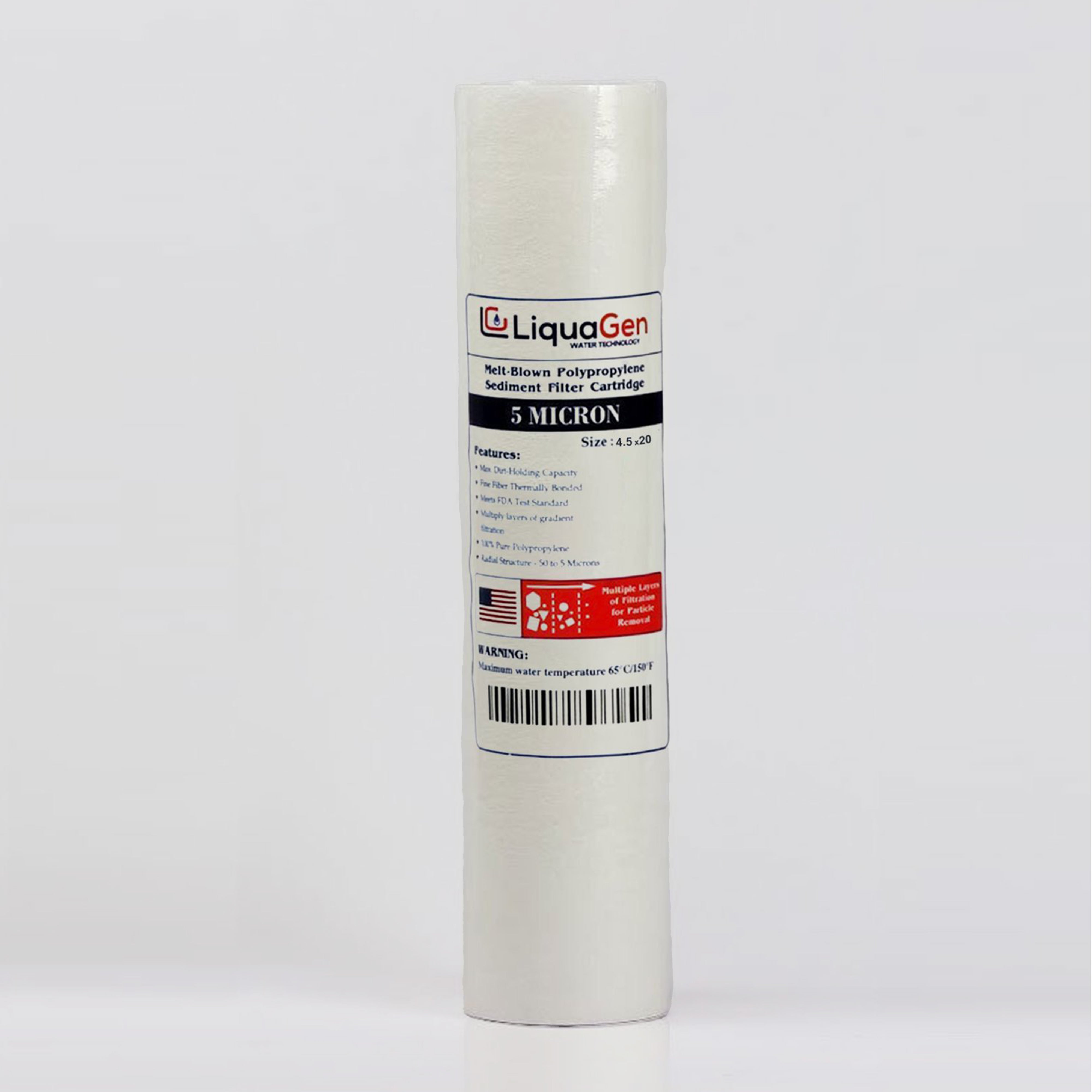 4.5" x 20" Big Blue Sediment Filter Cartridge - 5 Micron