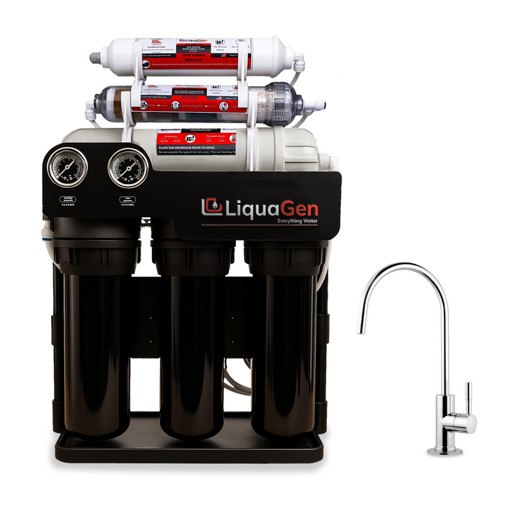 Light Commercial Grade Reverse Osmosis Water Filtration System 400 GPD | 6 Stage RO + Booster Pump