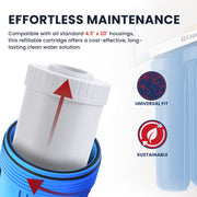 4.5" x 20"Catalytic Carbon/KDF-85 Filter Cartridge (Chlorine and Chloramine Reduction) - LiquaGen Water