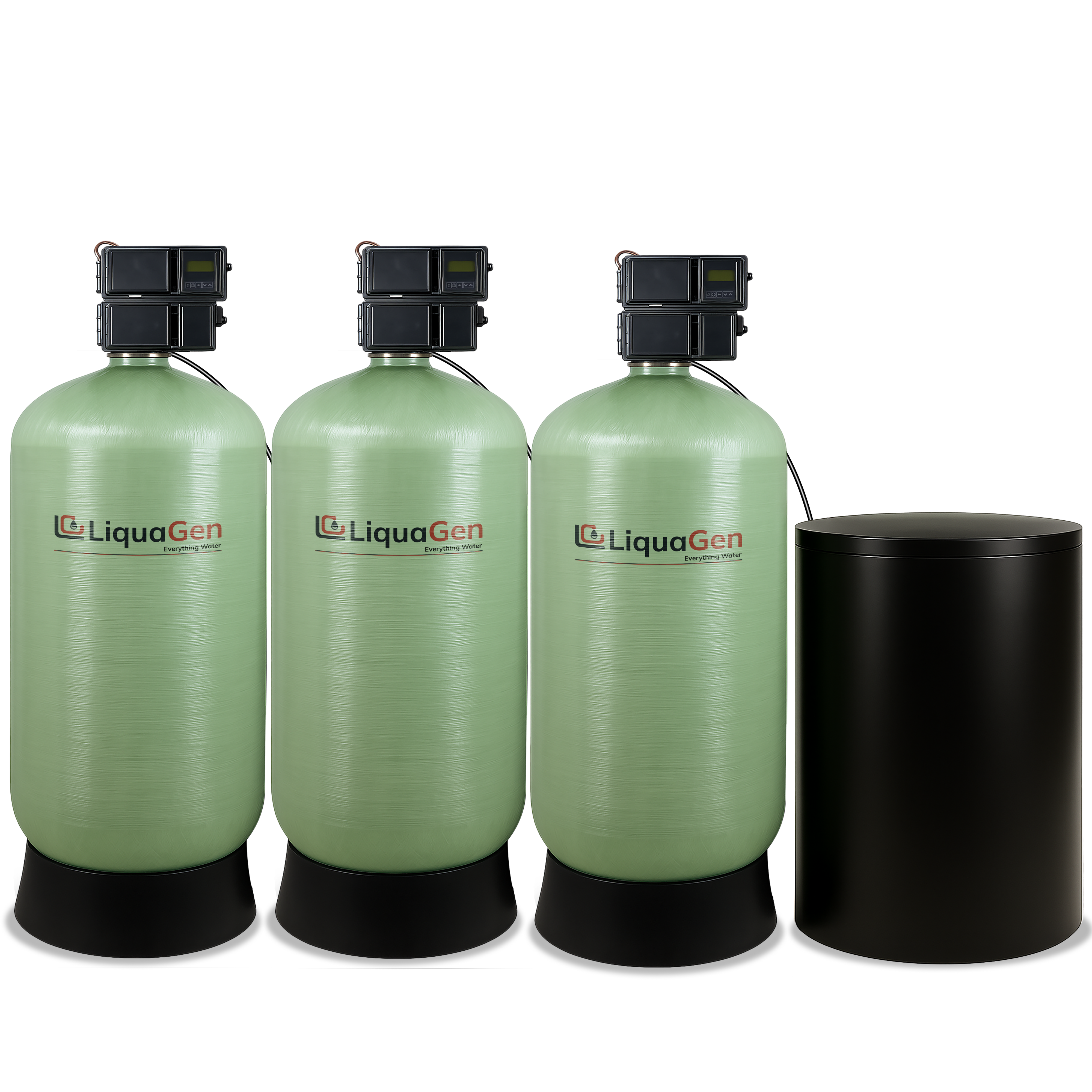 3" Triple Tank Commercial Water Softener - LiquaGen Water