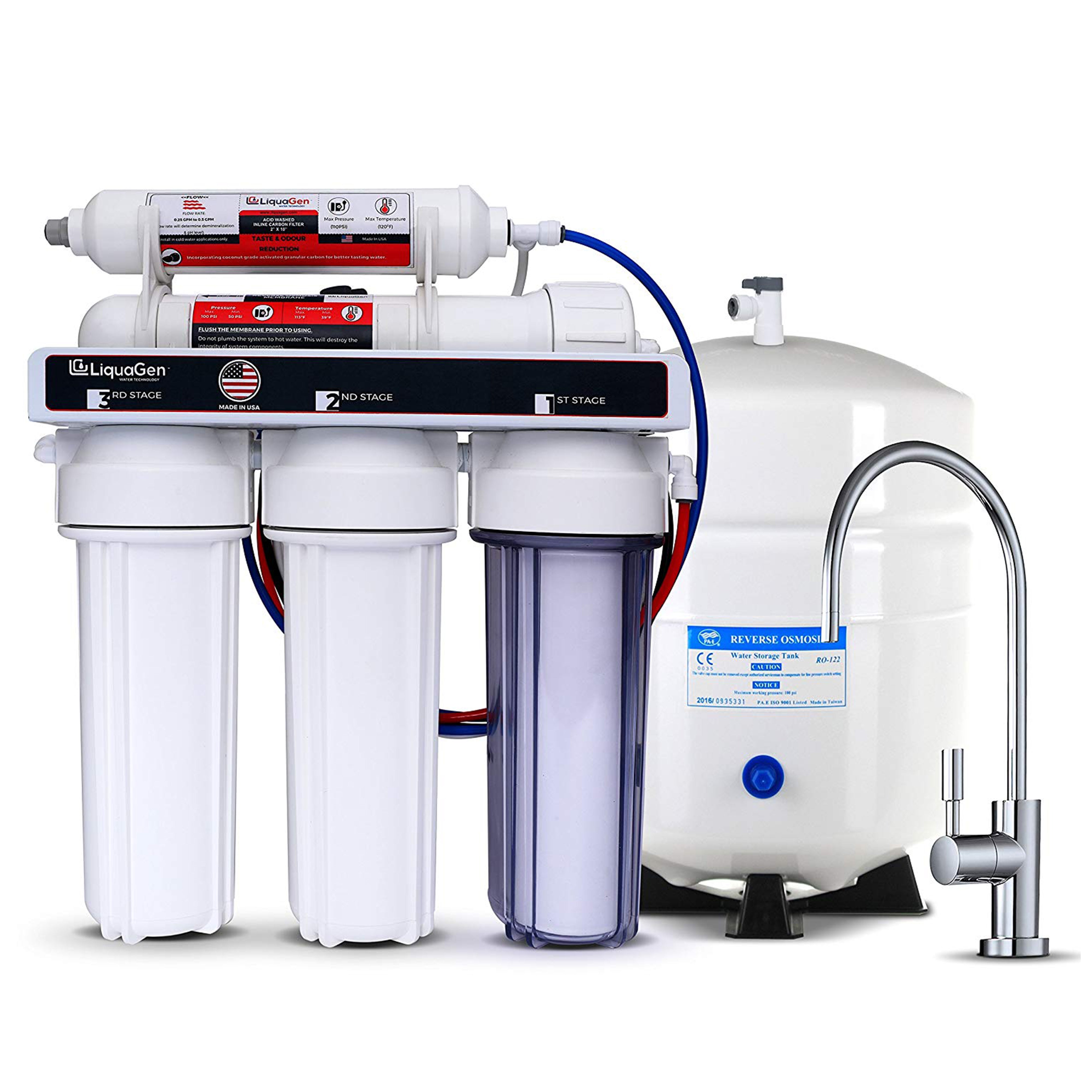 5-Stage Under Sink Reverse Osmosis Drinking Water Filtration System