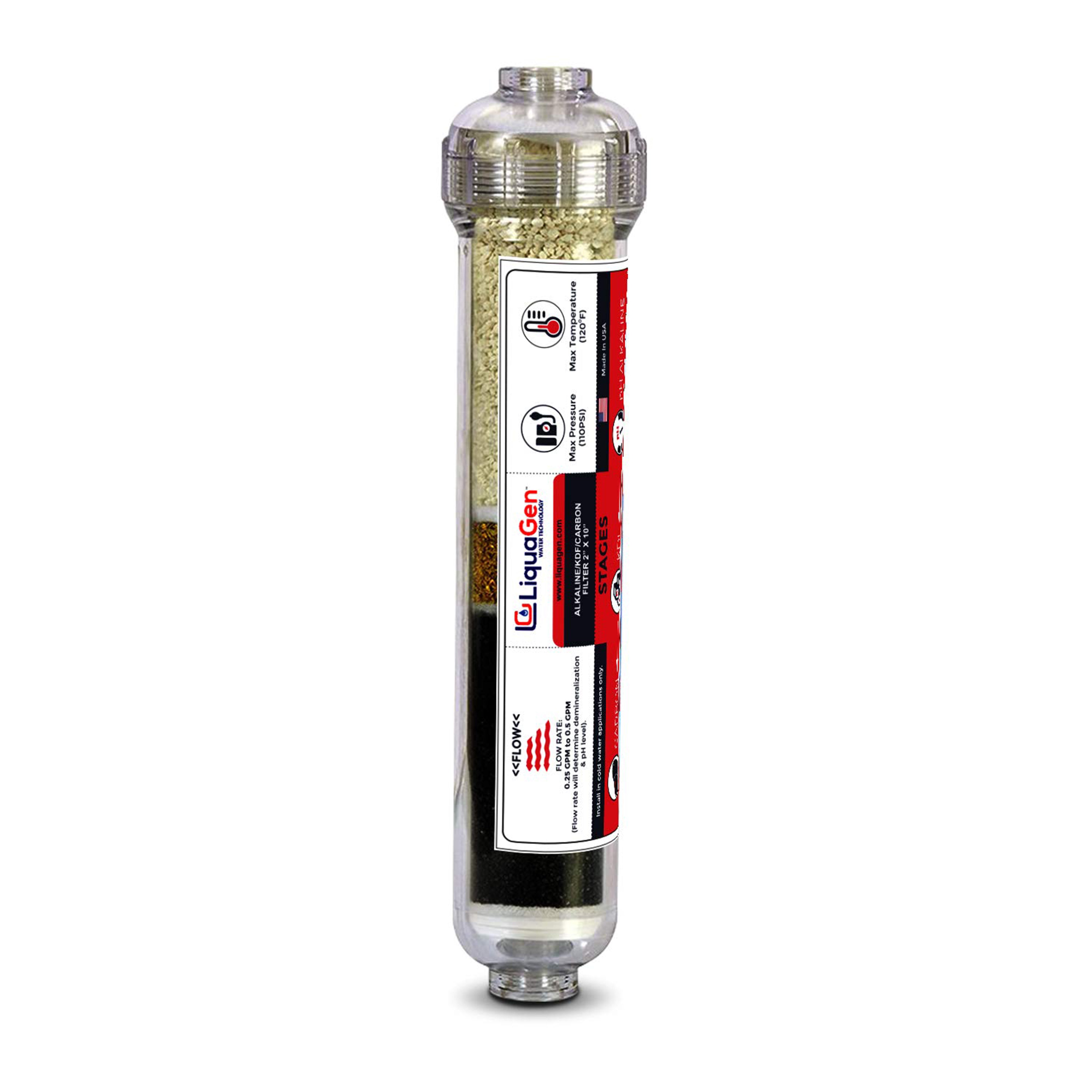 Alkaline/KDF 55/ Catalytic Carbon Inline Drinking Water Filter