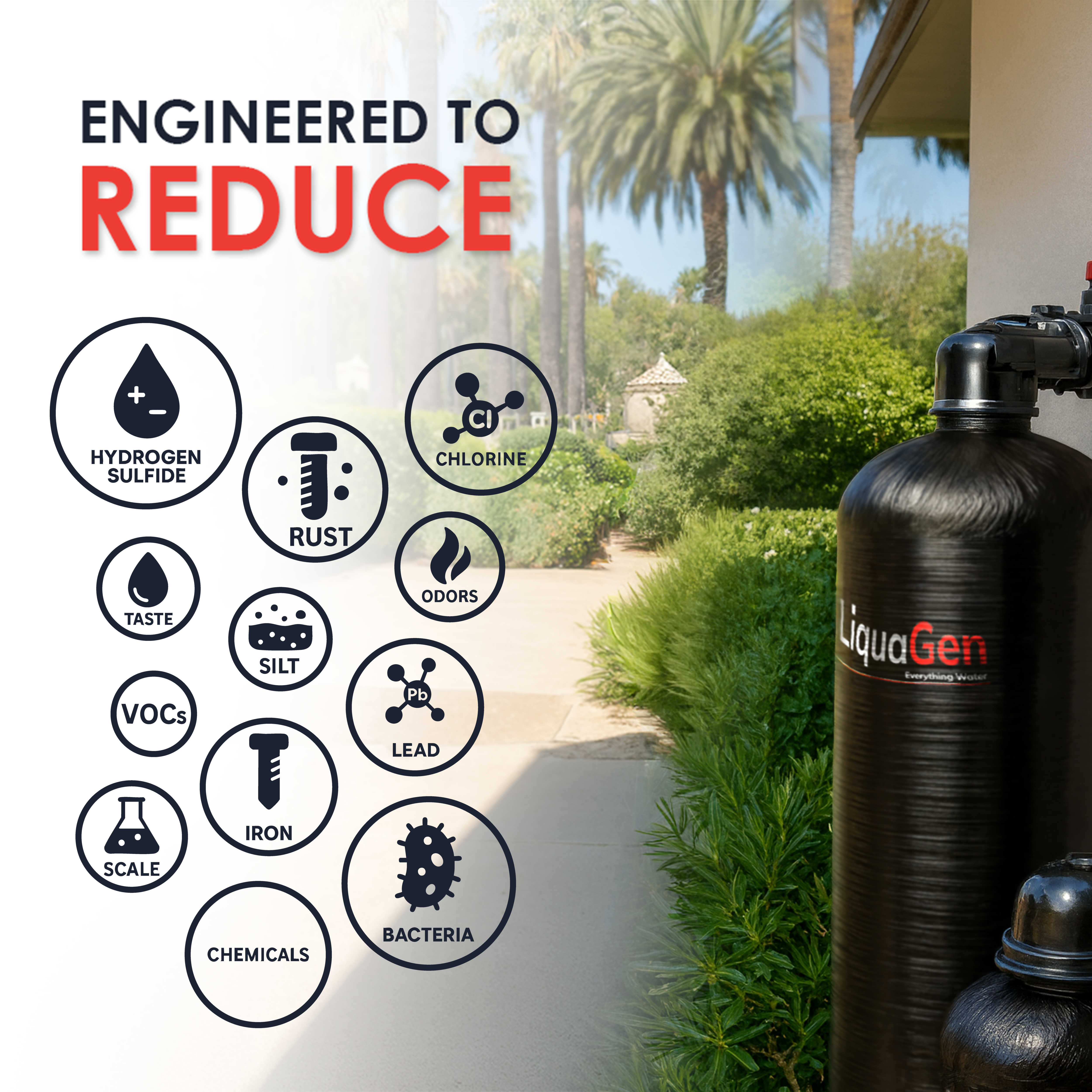 Manual Backwash Whole House Water Filter System - LiquaGen Water