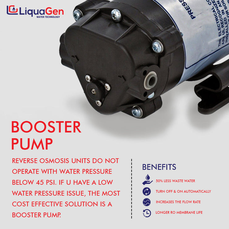 Reverse Osmosis Booster Pump Kit - LiquaGen Water