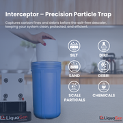 Salt-Free Water Conditioner & Descaler with Copper Zinc Filtration + Interceptor
