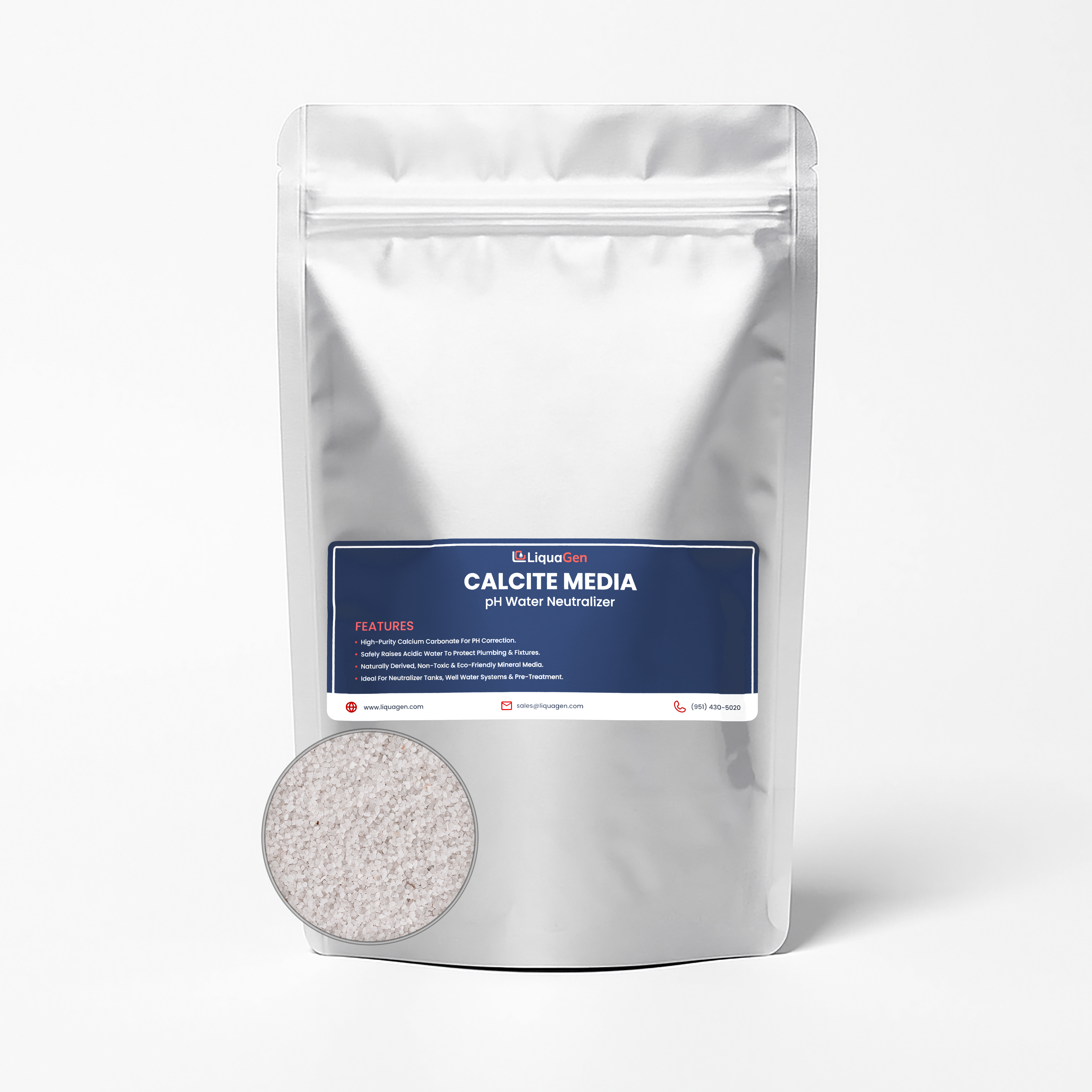 Calcite Media – 5 lbs | Calcium Carbonate Mineral for pH Correction & Acid Neutralization
