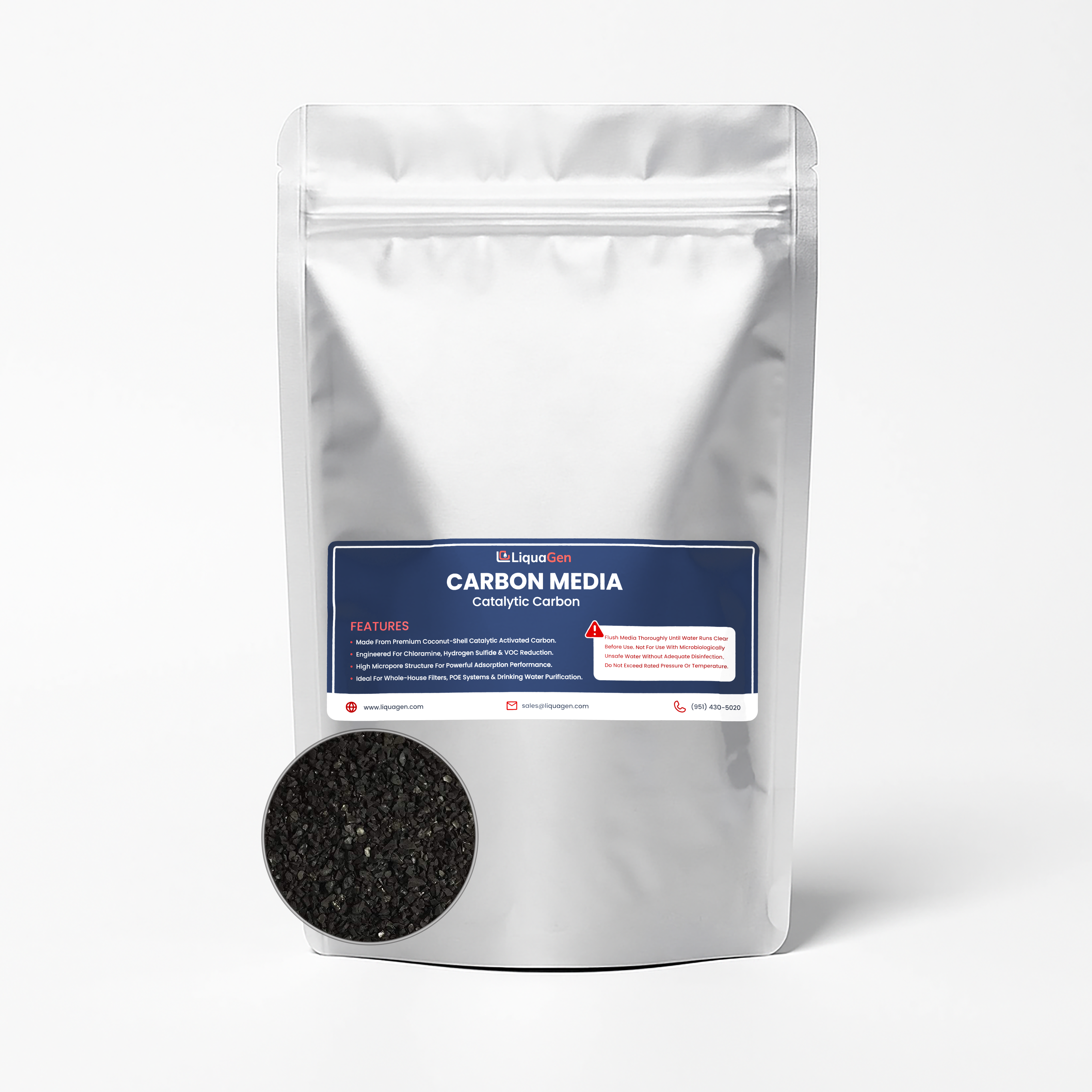 Coconut Shell Catalytic Carbon Media – 2 to 10 lbs | 12x40 Mesh