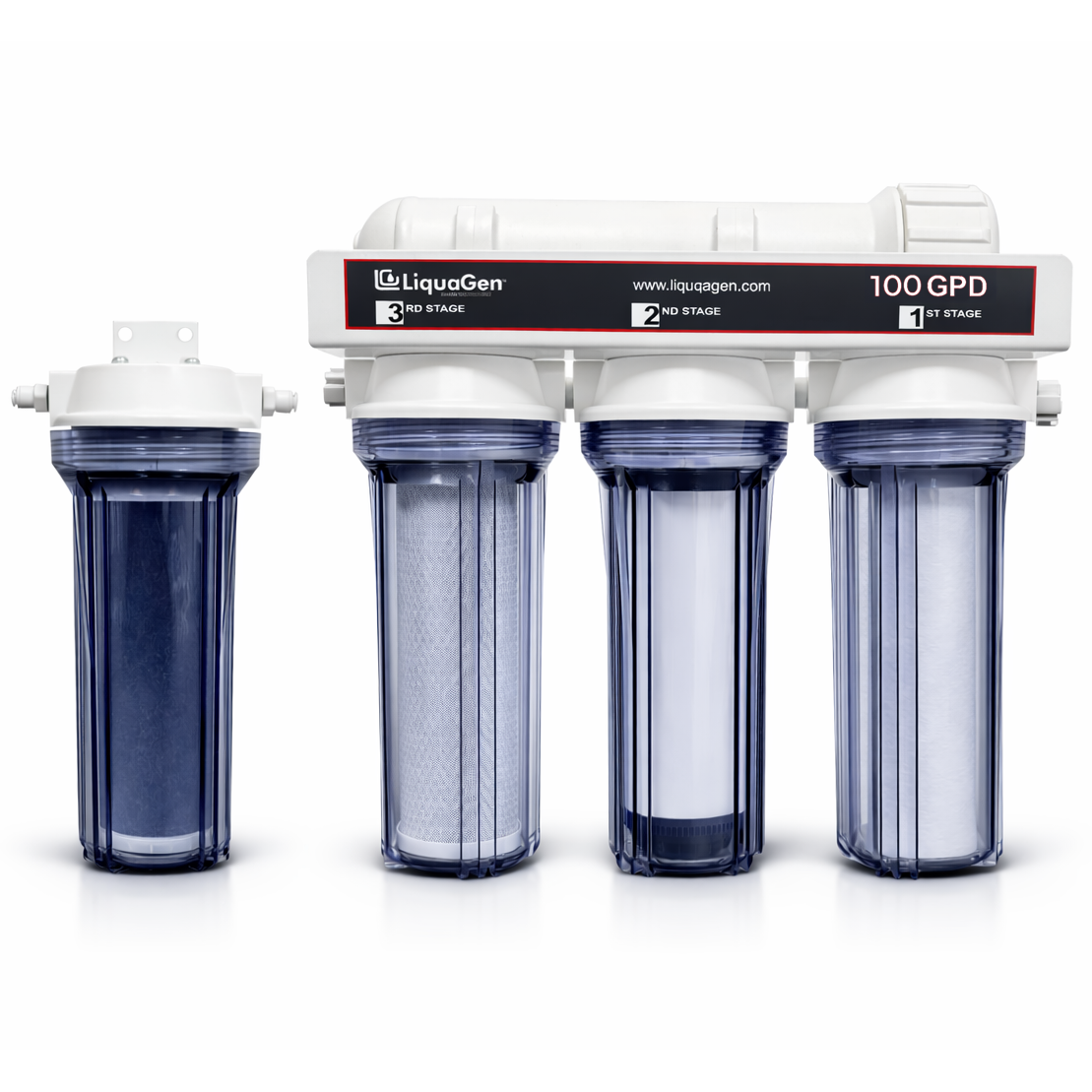 5 Stage Premium 100 GPD RO/DI Water System - LiquaGen Water