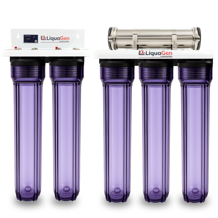 Commercial Hydroponics RO/DI System 600 GPD 2.5"x20" | 6 Stage Filtration