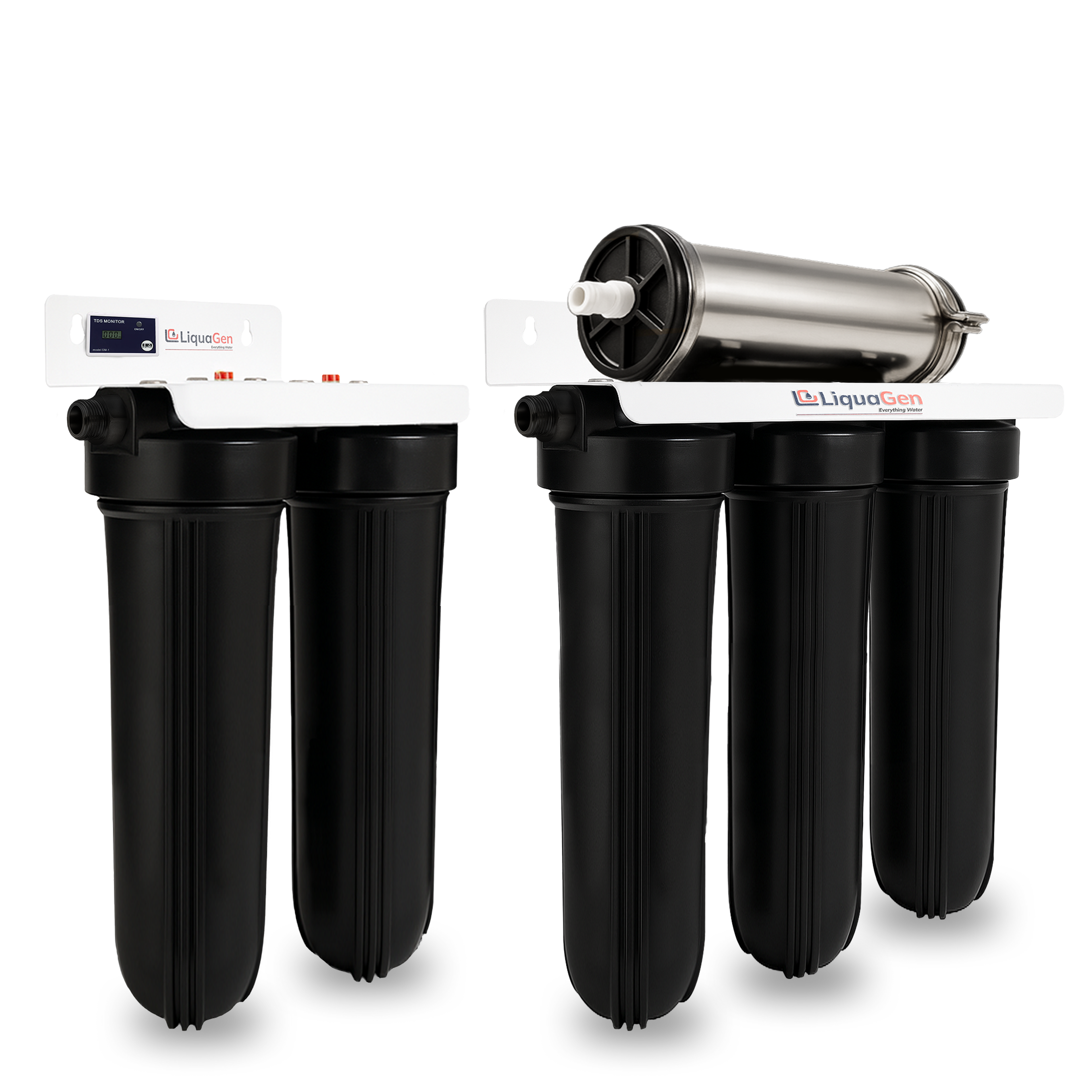 Commercial Hydroponics RO/DI System 1000 GPD 4.5"x20" | 6 Stage Filtration - LiquaGen Water