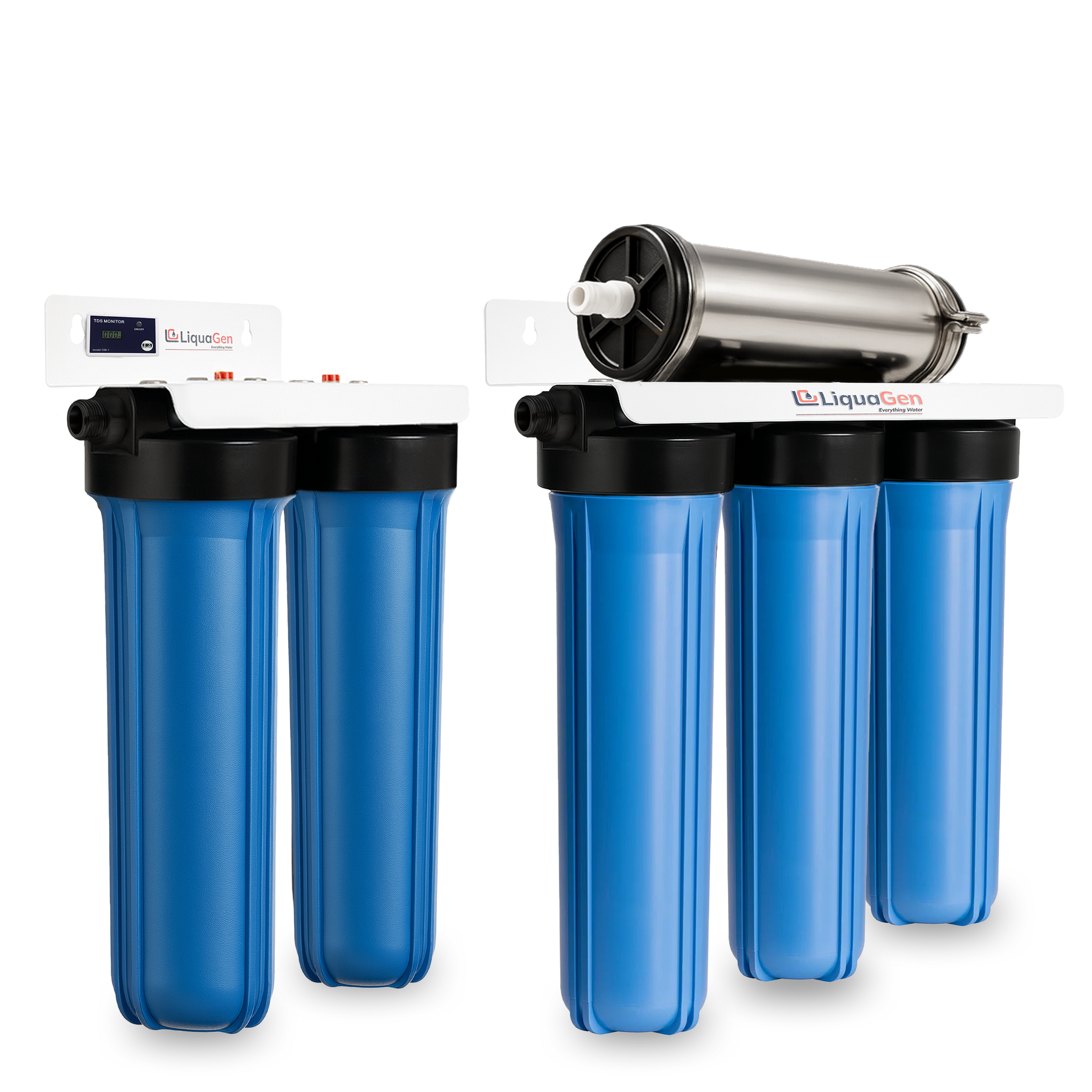 Commercial Hydroponics RO/DI System 1000 GPD 4.5"x20" | 6 Stage Filtration