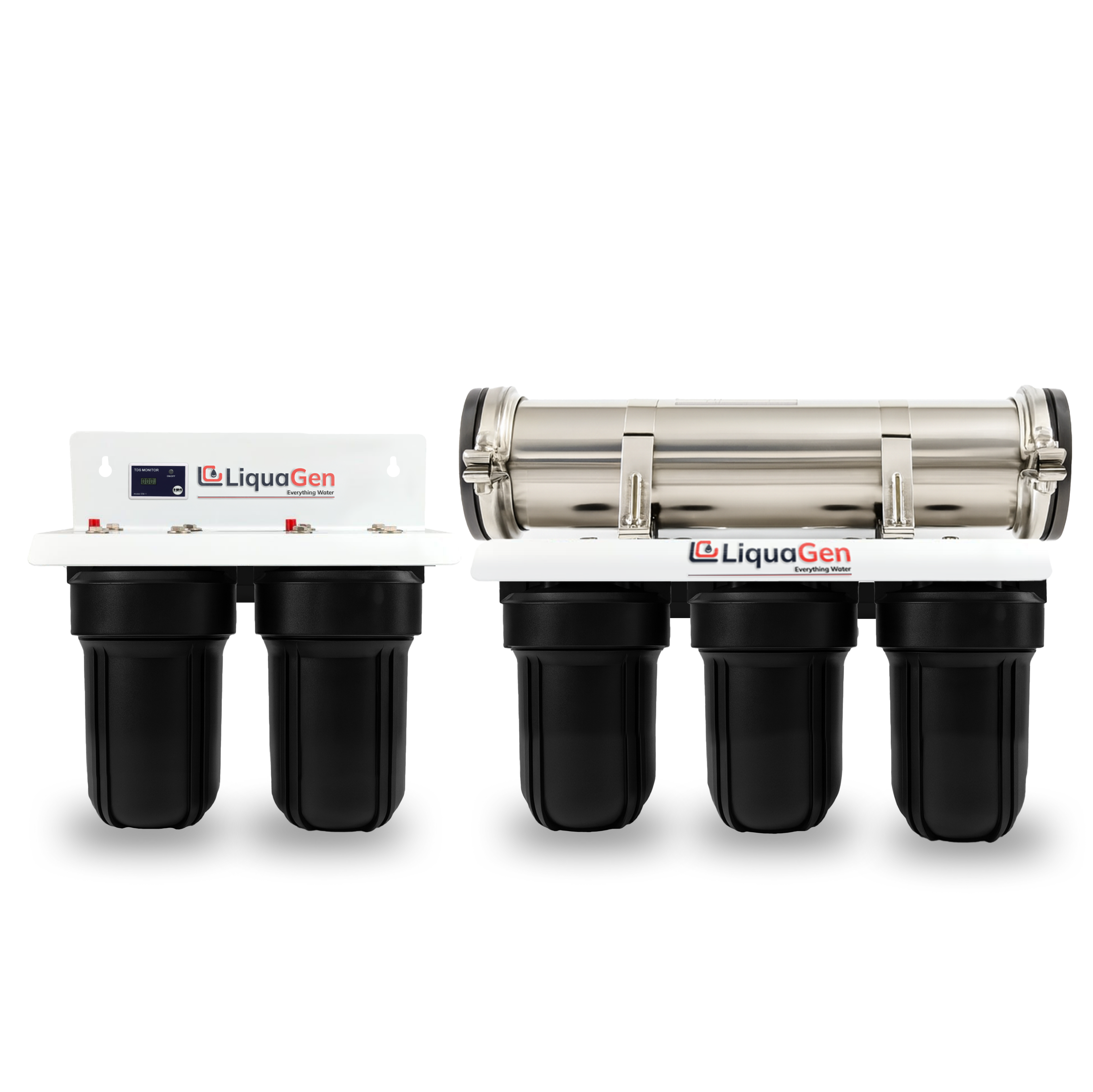 Commercial Hydroponics RO/DI System 1000 GPD 4.5"x10" | 6 Stage Filtration - LiquaGen Water