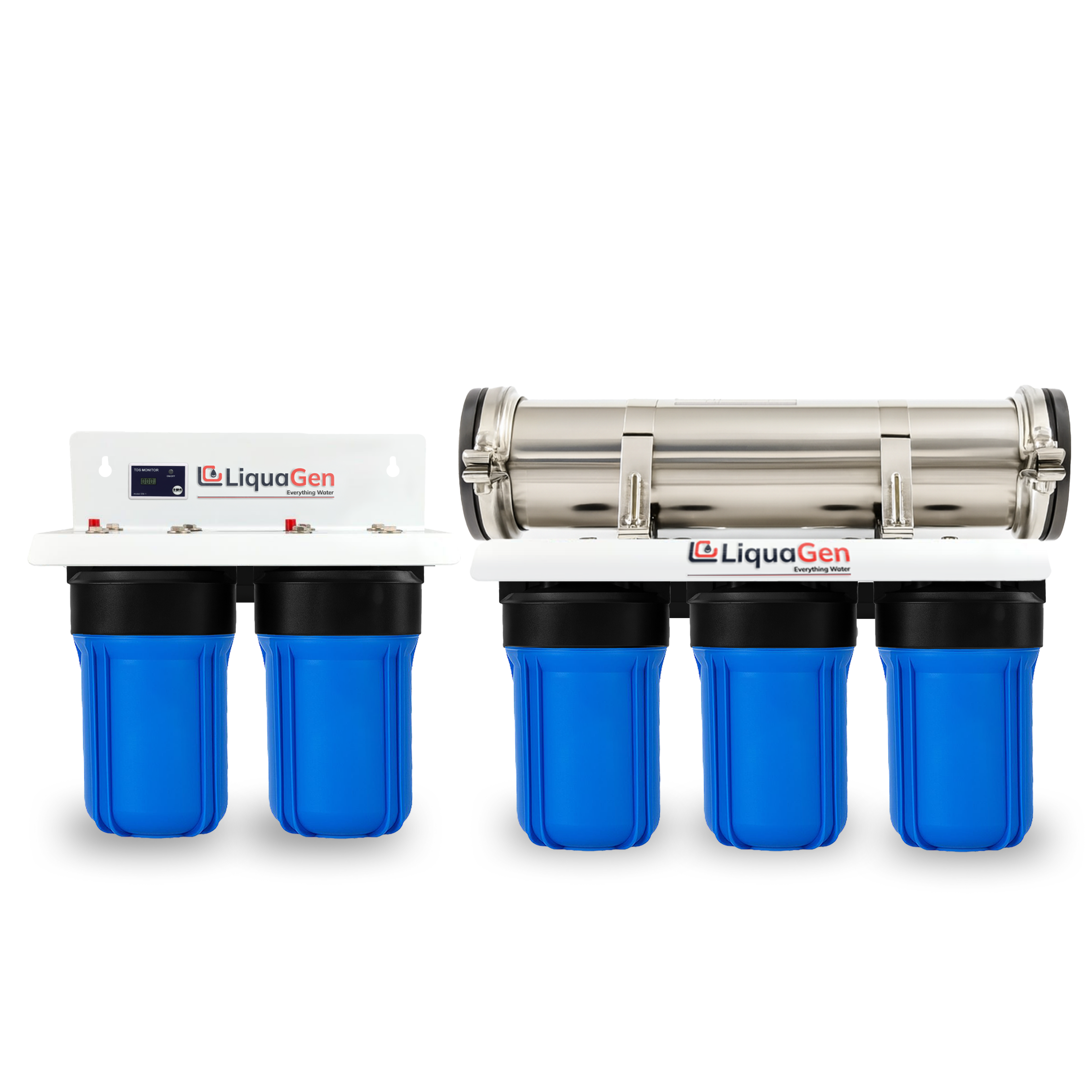 Commercial Hydroponics RO/DI System 1000 GPD 4.5"x10" | 6 Stage Filtration