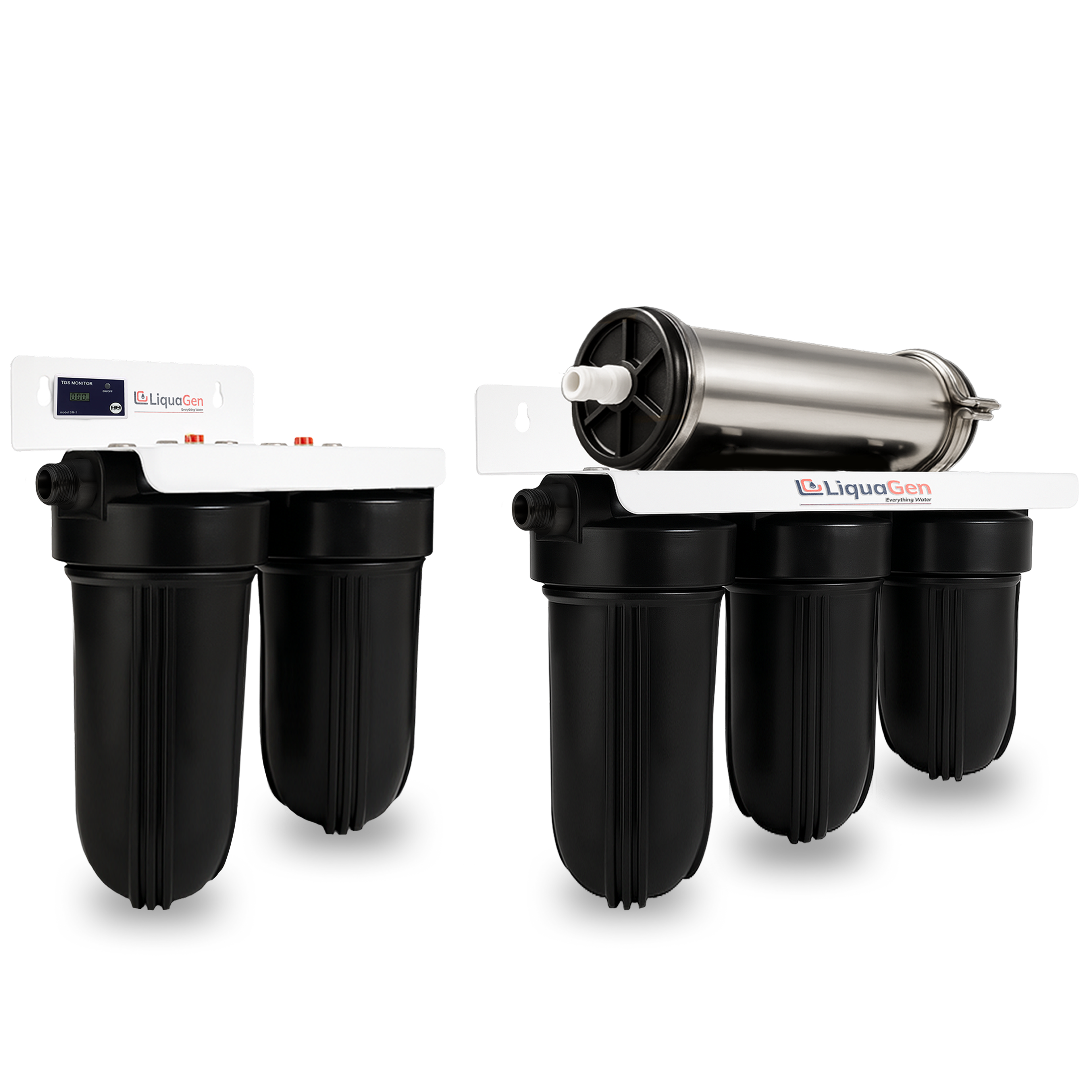 Commercial Hydroponics RO/DI System 1000 GPD 4.5"x10" | 6 Stage Filtration - LiquaGen Water