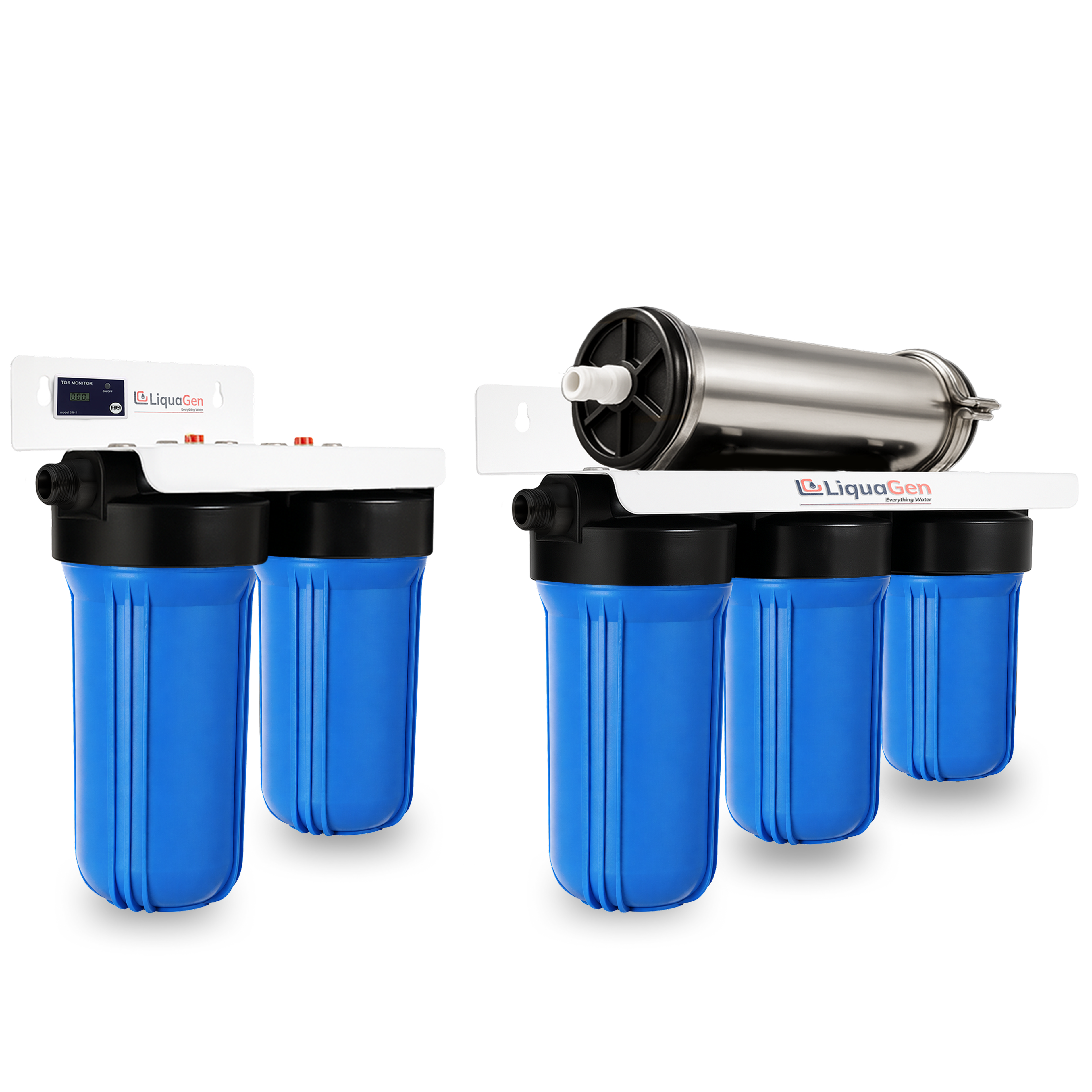 Commercial Hydroponics RO/DI System 600 GPD 4.5"x10" | 6 Stage Filtration