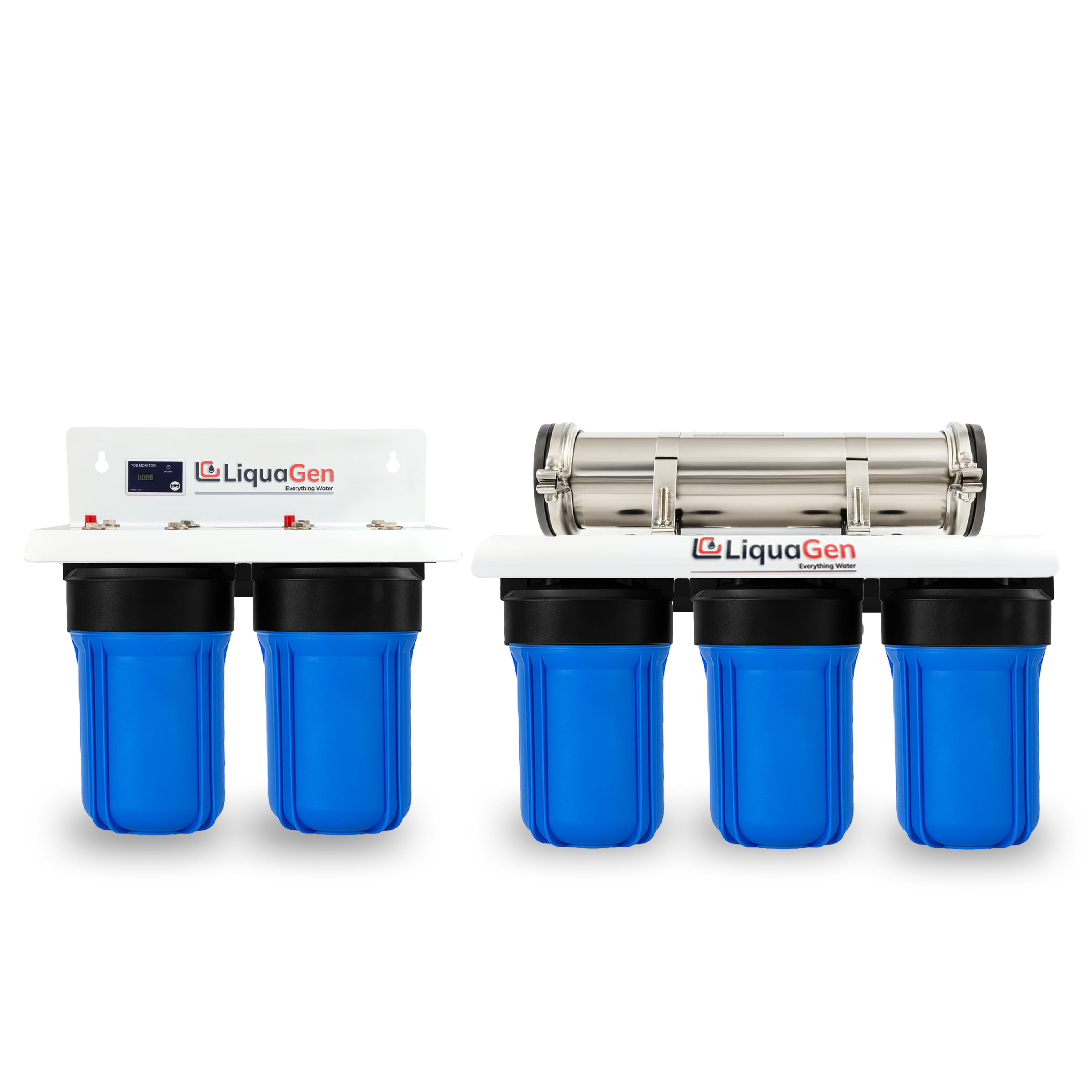 Commercial Hydroponics RO/DI System 600 GPD 4.5"x10" | 6 Stage Filtration