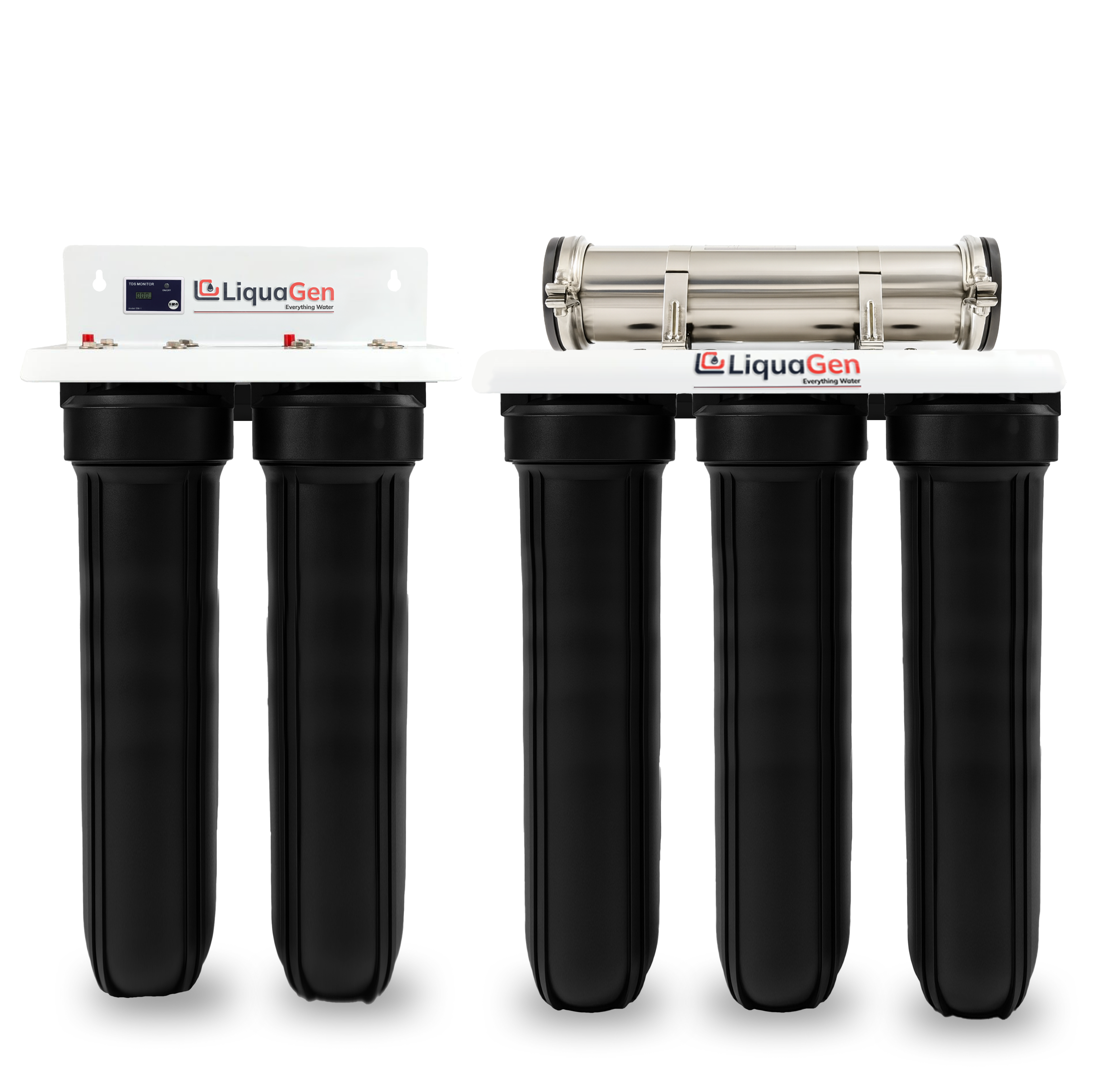 Commercial Hydroponics RO/DI System 600 GPD 4.5"x20" | 6 Stage Filtration