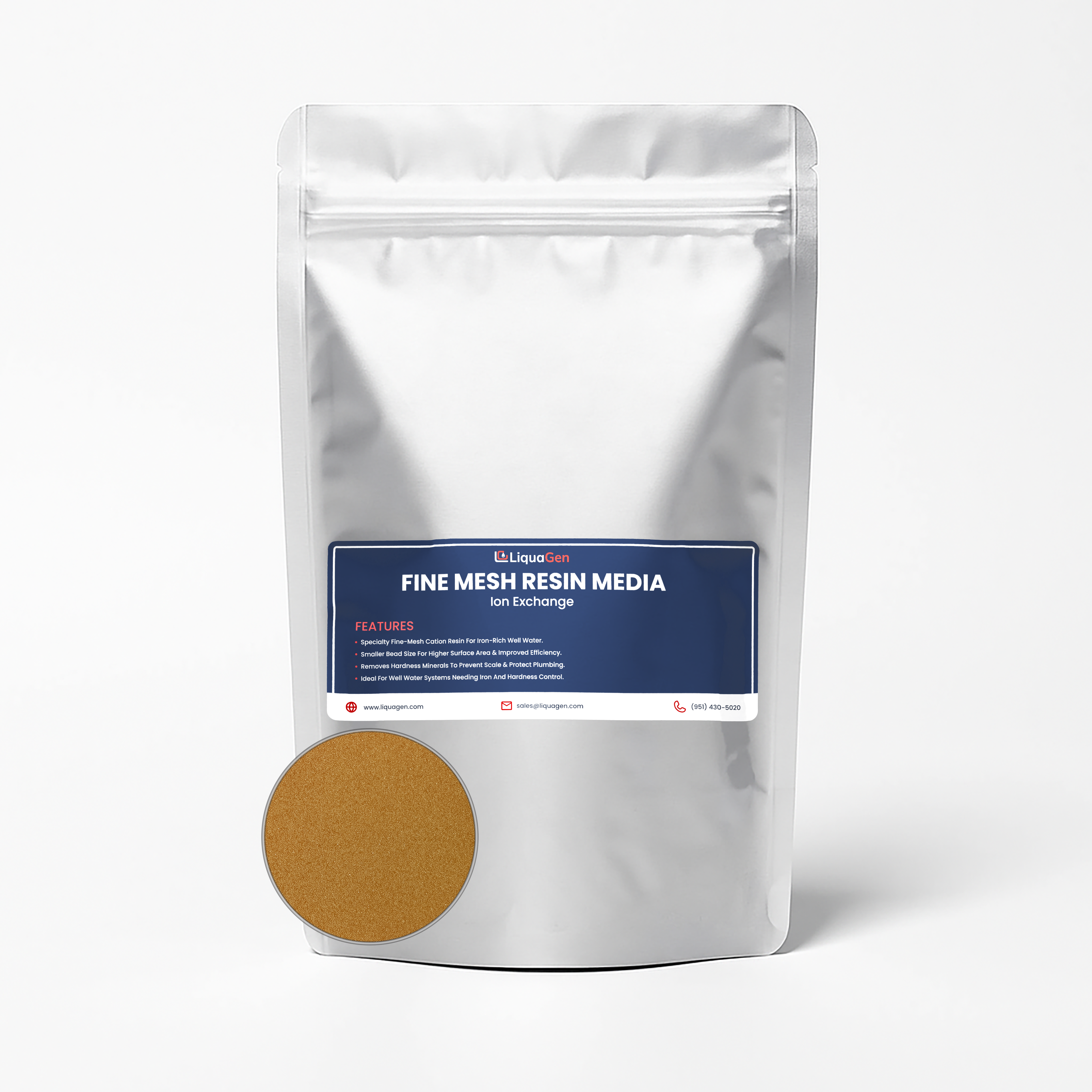5 lbs Fine Mesh Ion Exchange Resin – Replacement Media for Well Water & Iron Removal Softeners