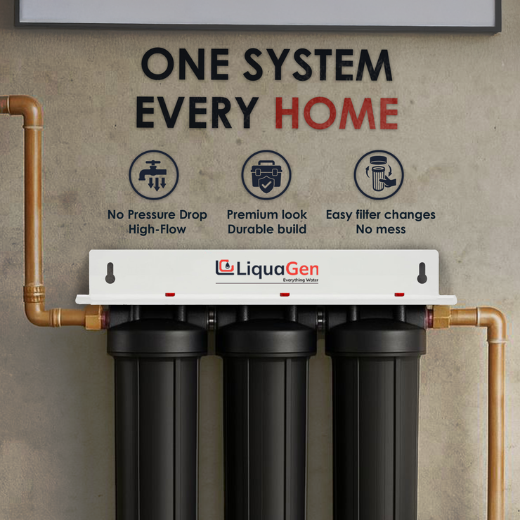LiquaGen 3-Stage Whole House Water Filtration System CHLORINE - LiquaGen Water