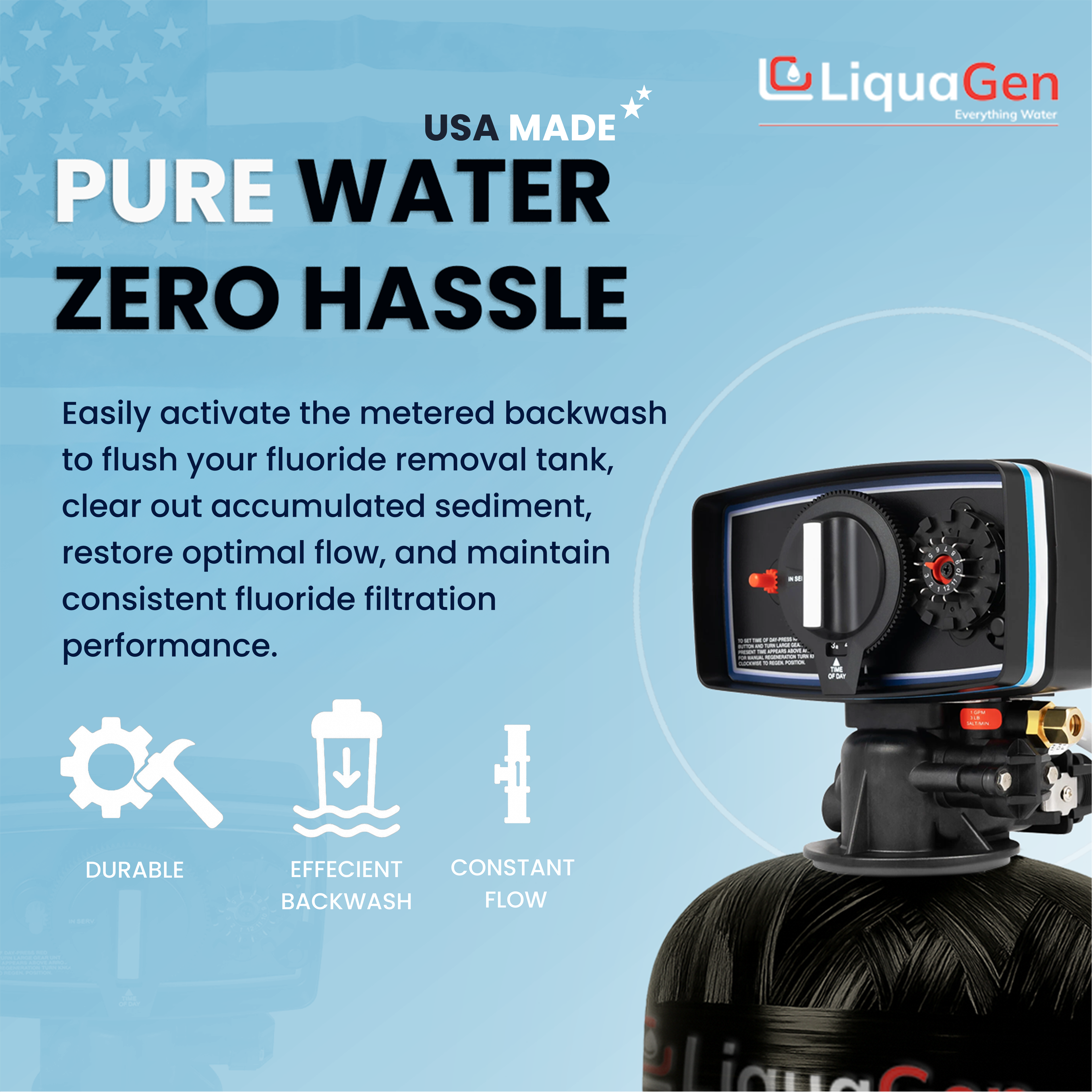 Metered Fluoride Removal Filter System - LiquaGen Water