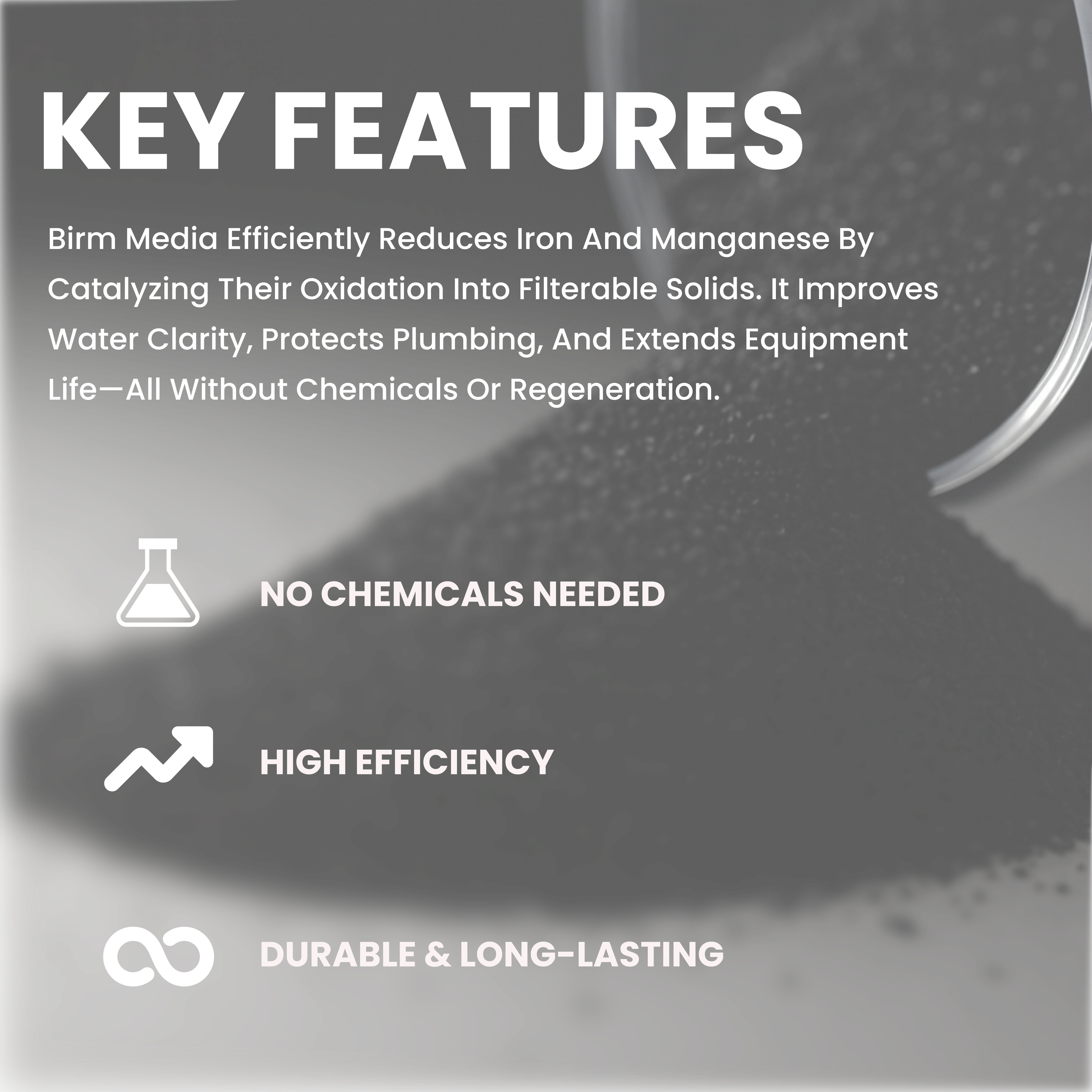 Birm Media 1/2 Cu. Ft. – Iron & Manganese Removal