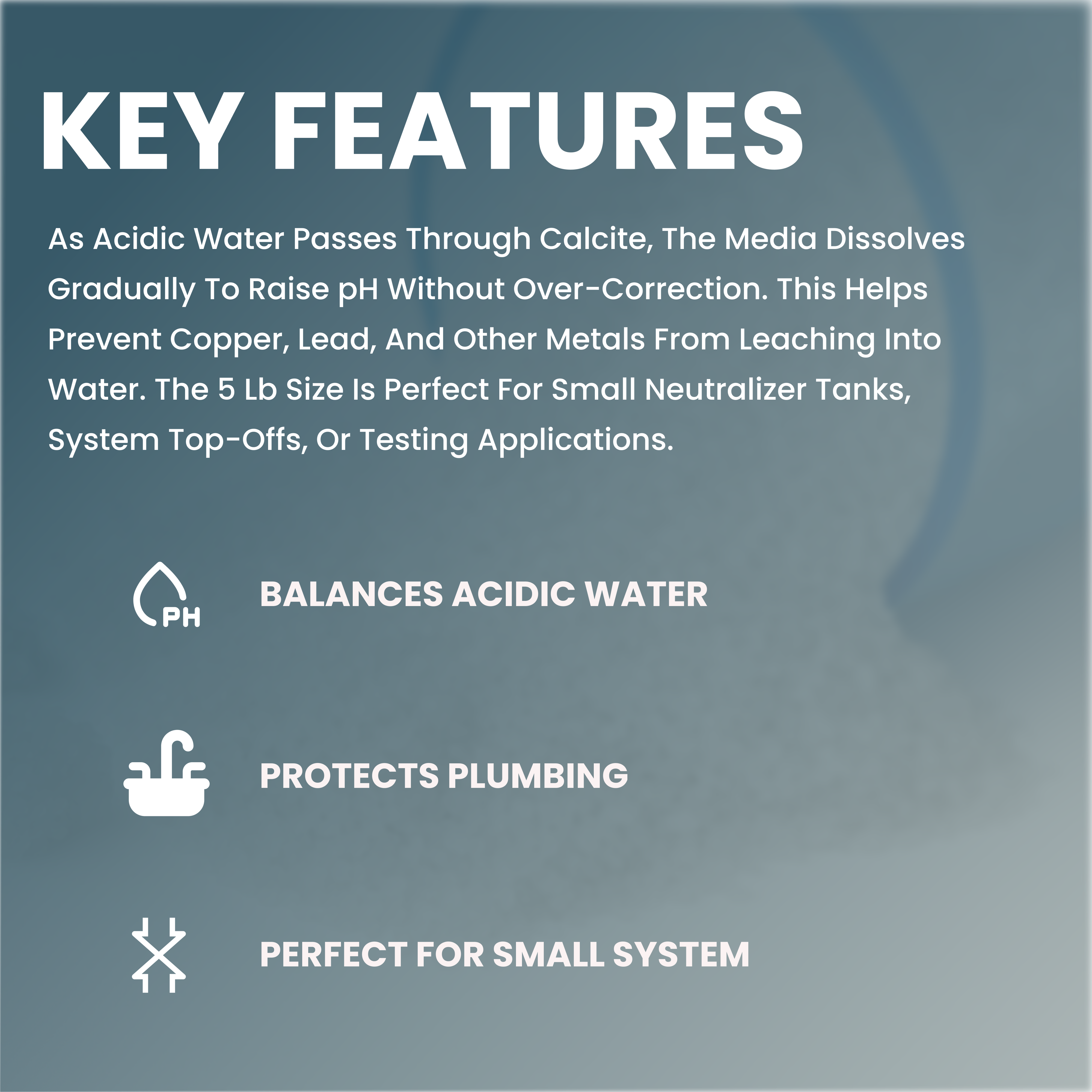 Calcite Media – 10 lbs | Calcium Carbonate Mineral for pH Correction & Acid Neutralization
