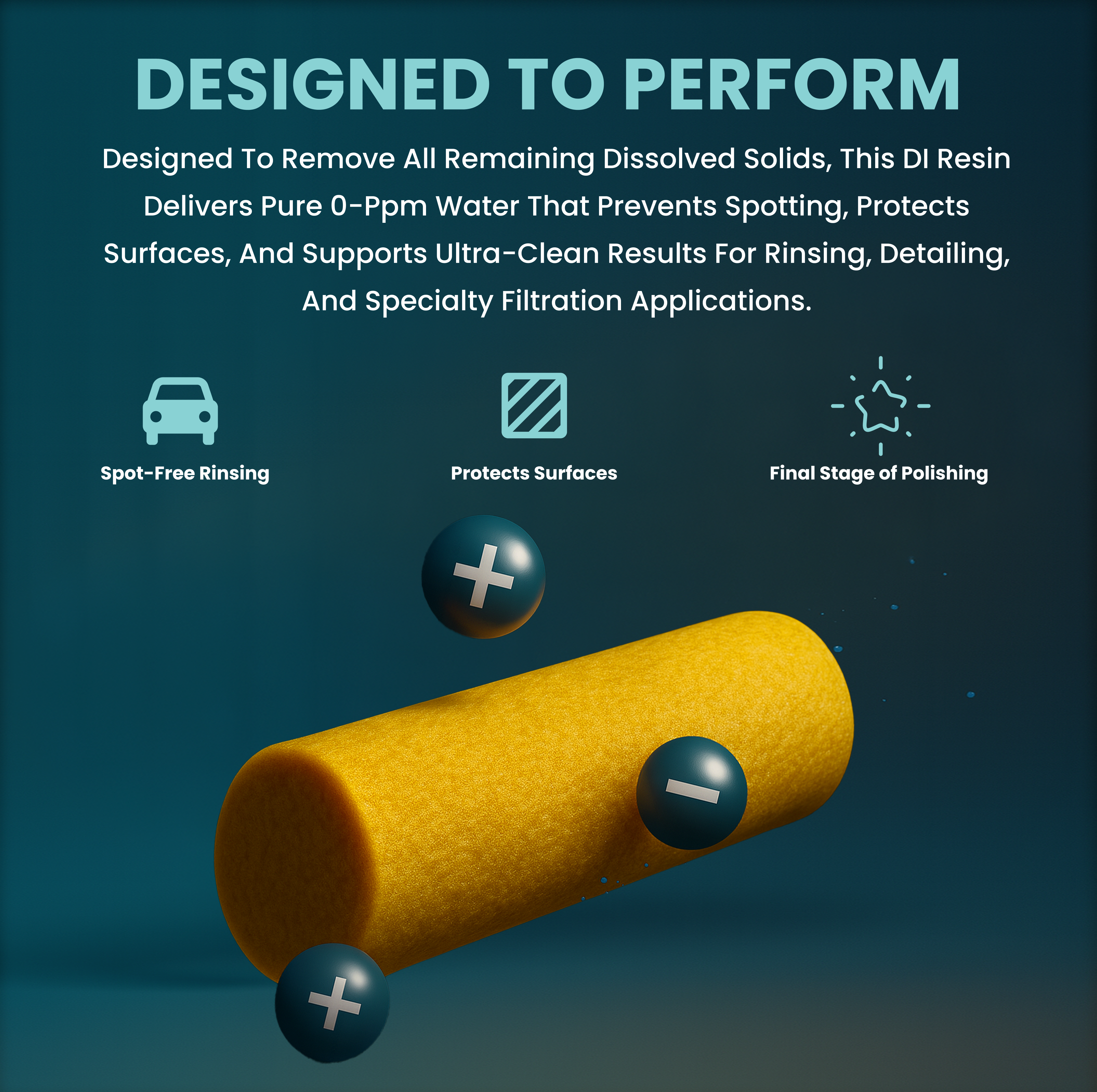 1/2 Cu Ft Spot-Free Washing DI Resin – Deionizing Replacement Media for Motor & Solar Cleaning