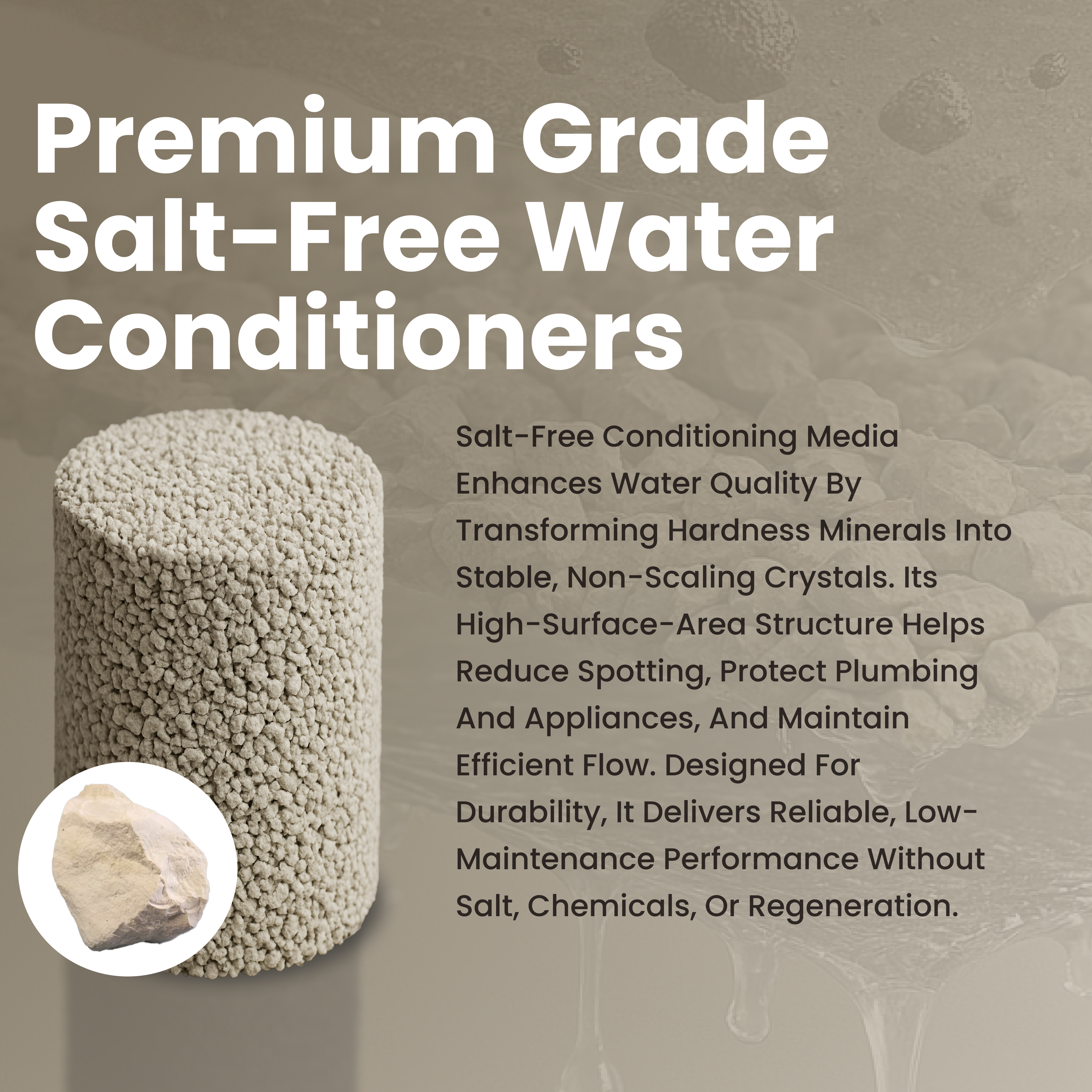 Replacement Media For Salt-Free Water Conditioners - 1 Liter (1.7 lbs/Liter)