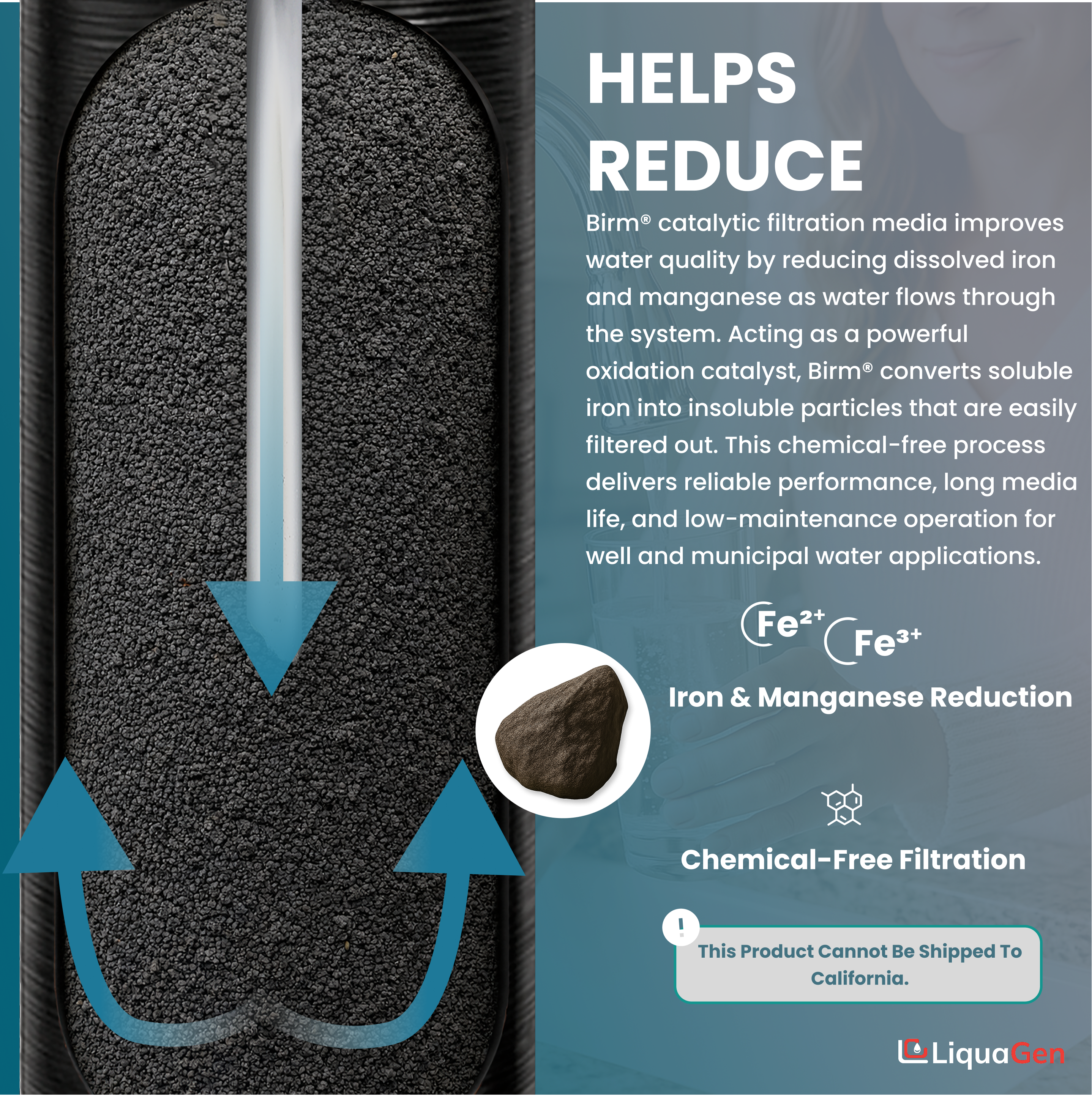 Pre-Loaded Whole House Birm Media Tank (Iron & Manganese Reduction) - Multiple Sizes