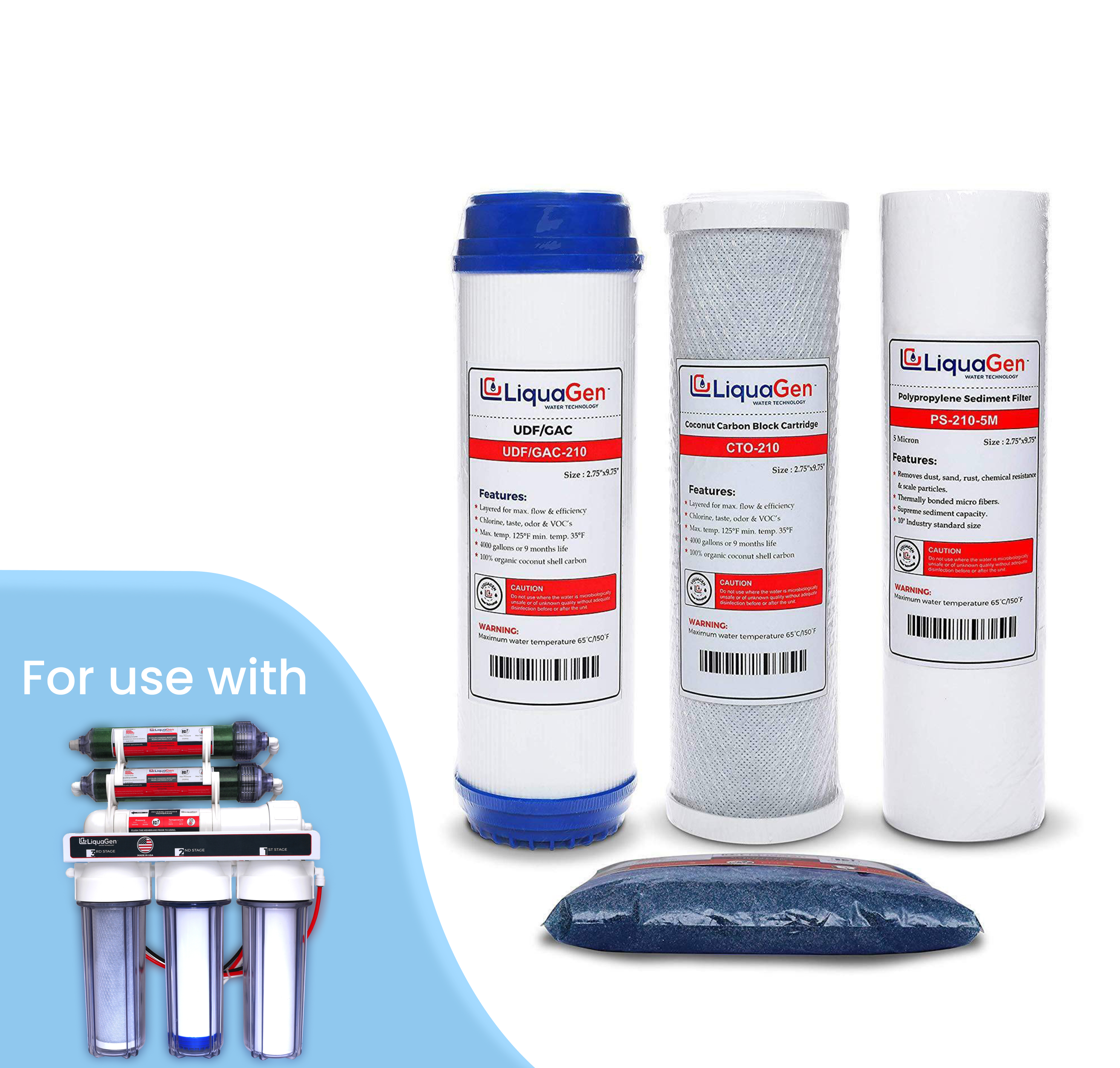 6 Stage Elementary RO/DI Replacement Filter Kit (2-OT-100)