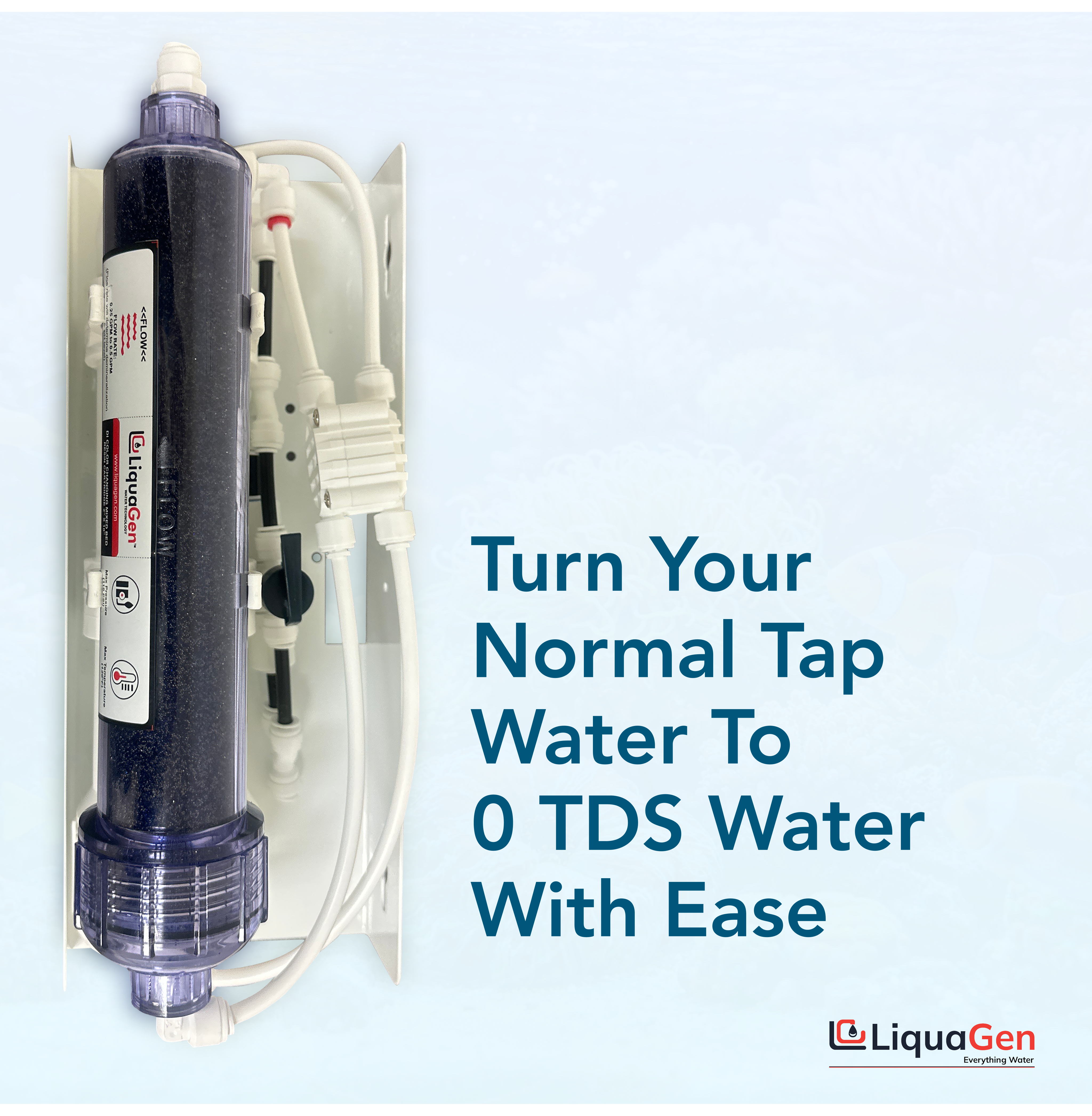 5 Stage Elementary 150 GPD RO/DI Water System - LiquaGen Water