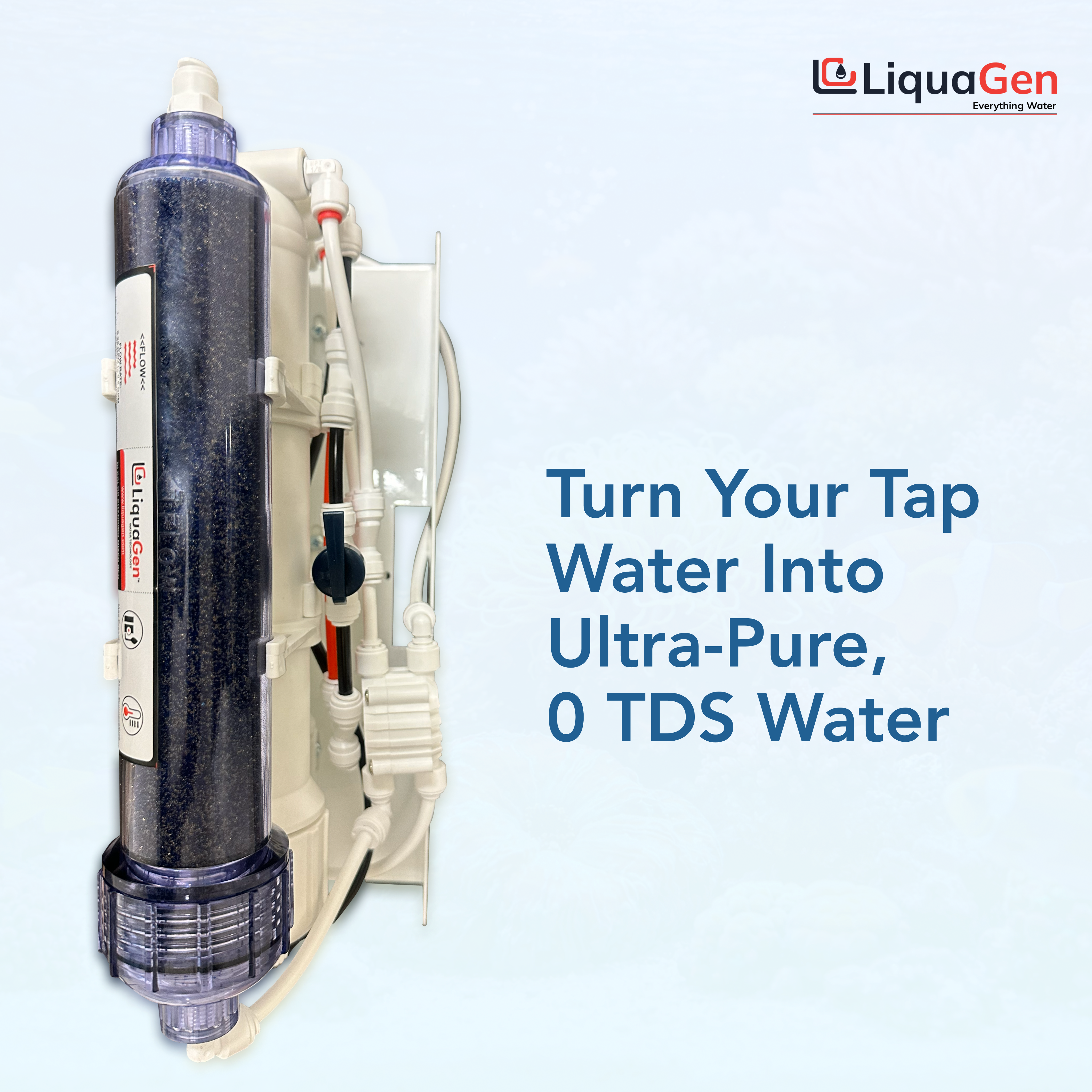 5 Stage Elementary 150 GPD RO/DI System + Gauge & TDS Meter - LiquaGen Water